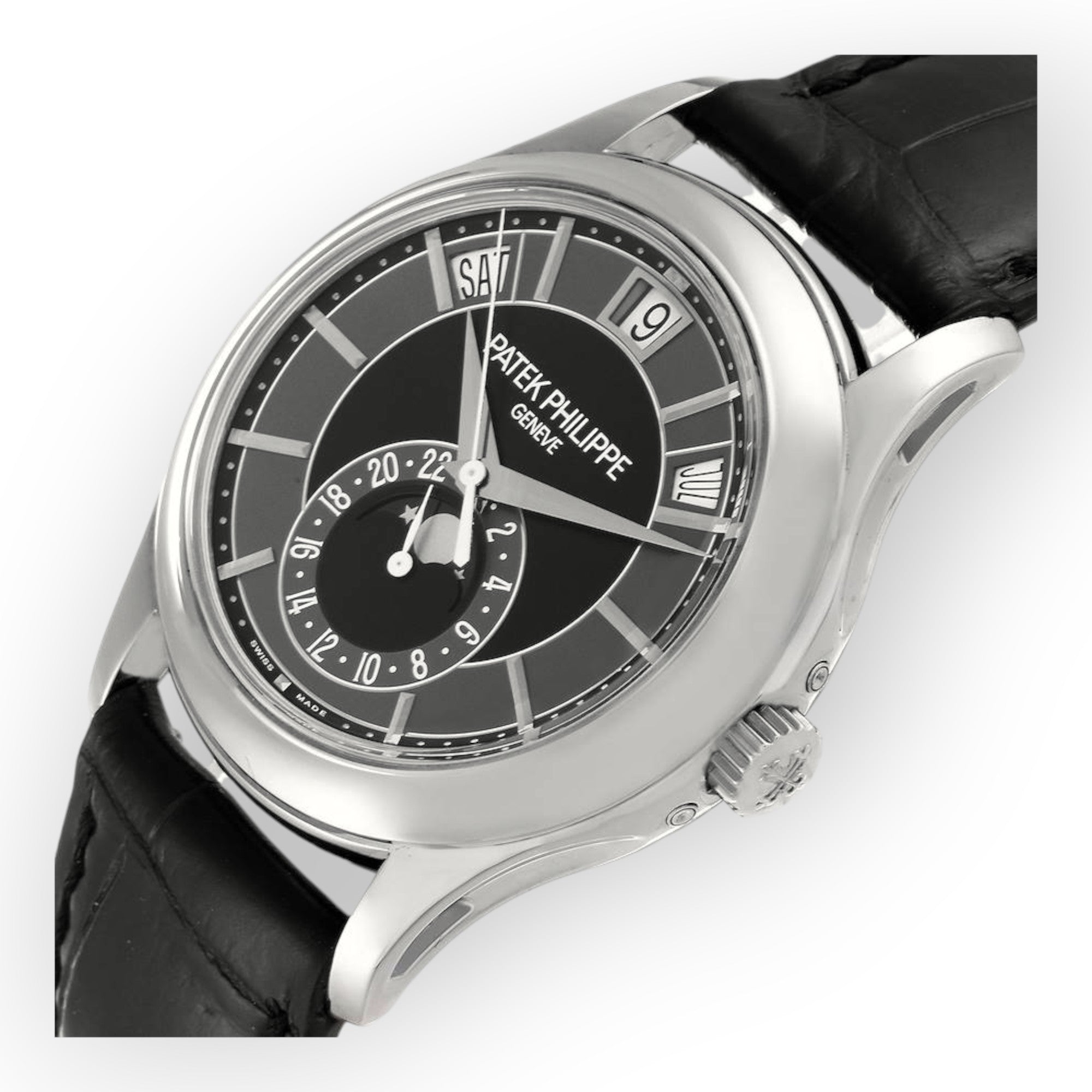 Patek Philippe 5205 Complications Annual Calendar White Gold Mens Watch-Patek Philippe-JD Watches NY