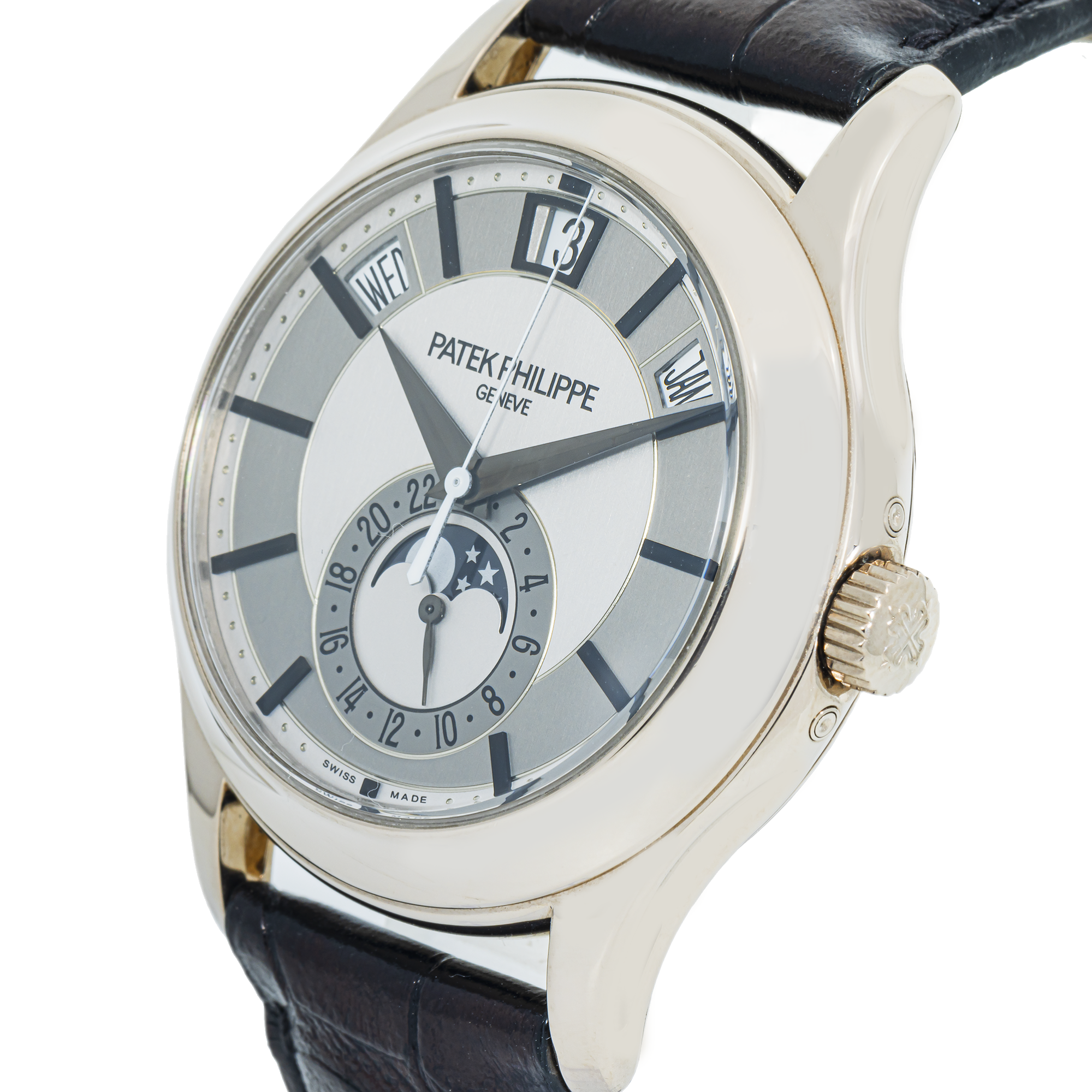 Patek Philippe Annual Calendar Moonphase 5205G-001 – 40mm White Gold, Black Dial