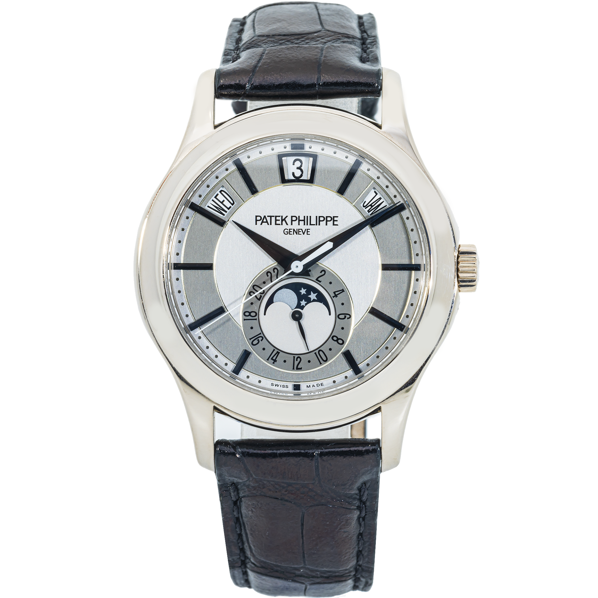 Patek Philippe Annual Calendar Moonphase 5205G-001 – 40mm White Gold, Black Dial