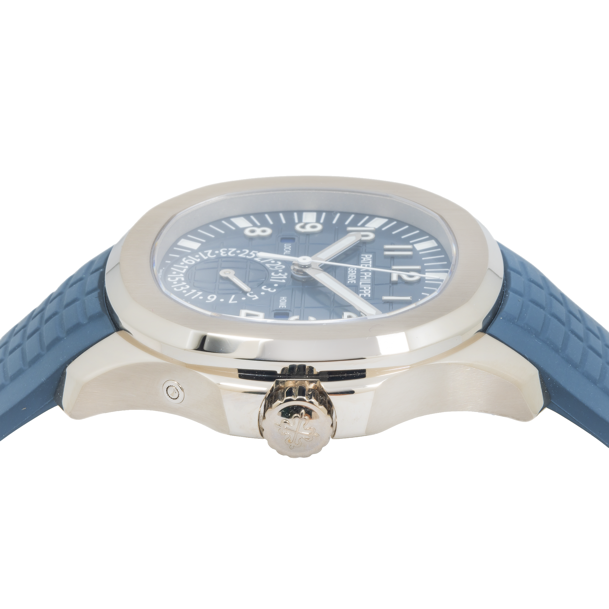 Patek Philippe Aquanaut Travel Time 5164G with Composite Blue Tropical Strap-Patek Philippe-JD Watches NY