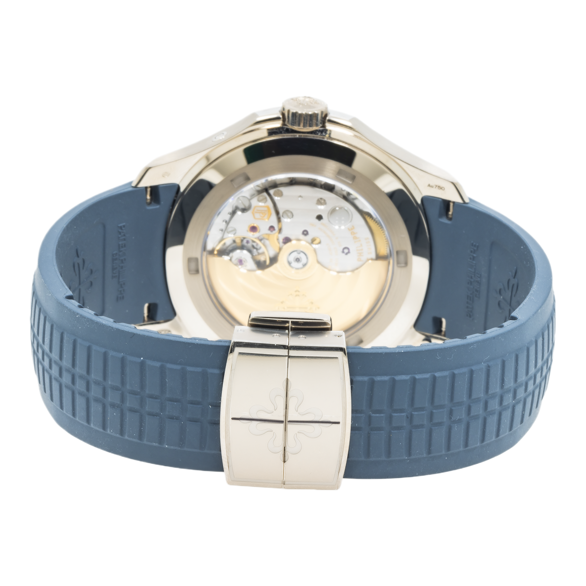 Patek Philippe Aquanaut Travel Time 5164G with Composite Blue Tropical Strap-Patek Philippe-JD Watches NY