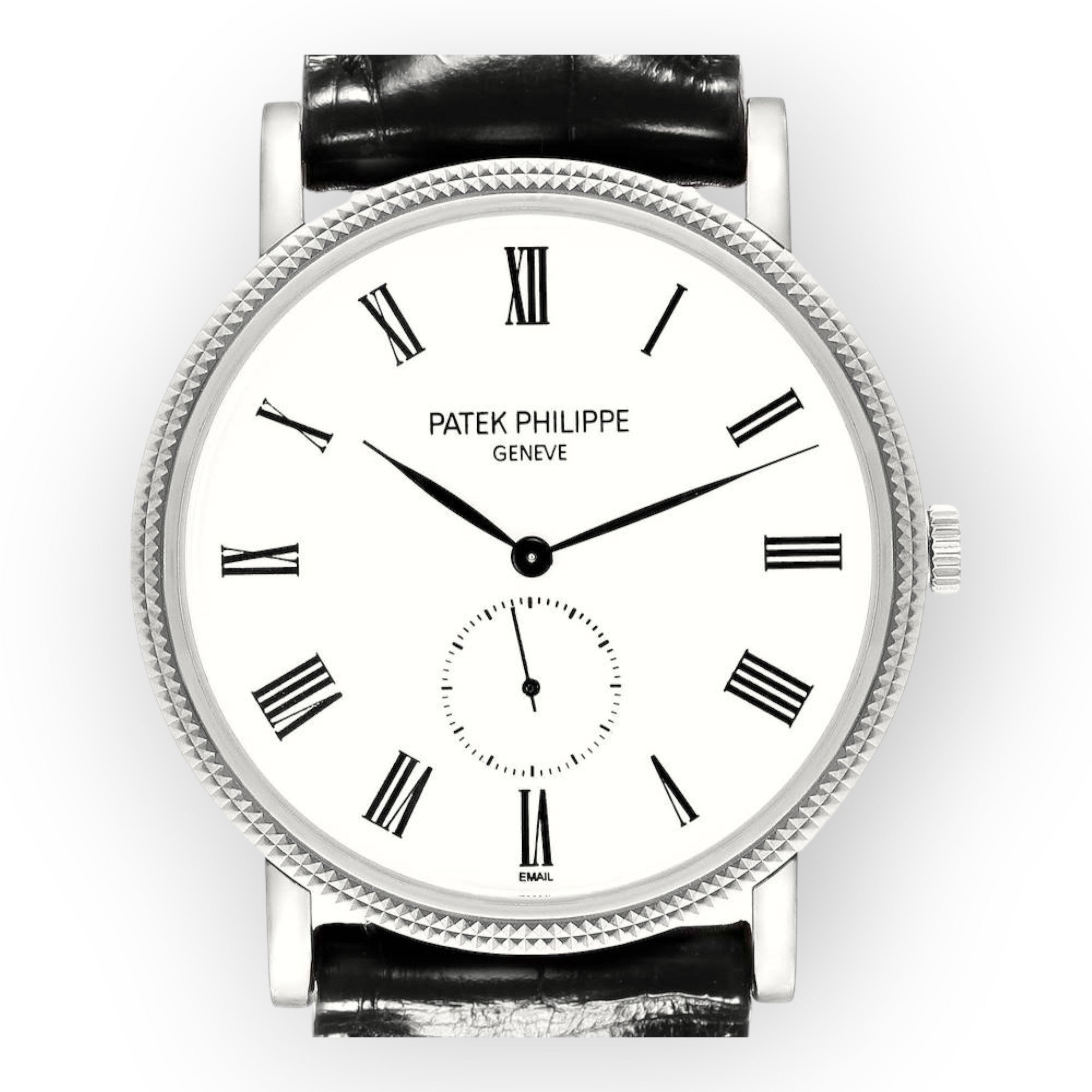 Patek Philippe Calatrava 5116 White Gold White Roman Dial Mens Watch-Patek Philippe-JD Watches NY