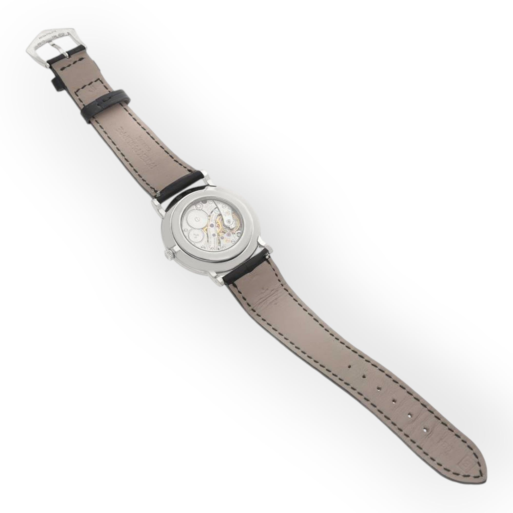 Patek Philippe Calatrava 5116 White Gold White Roman Dial Mens Watch-Patek Philippe-JD Watches NY