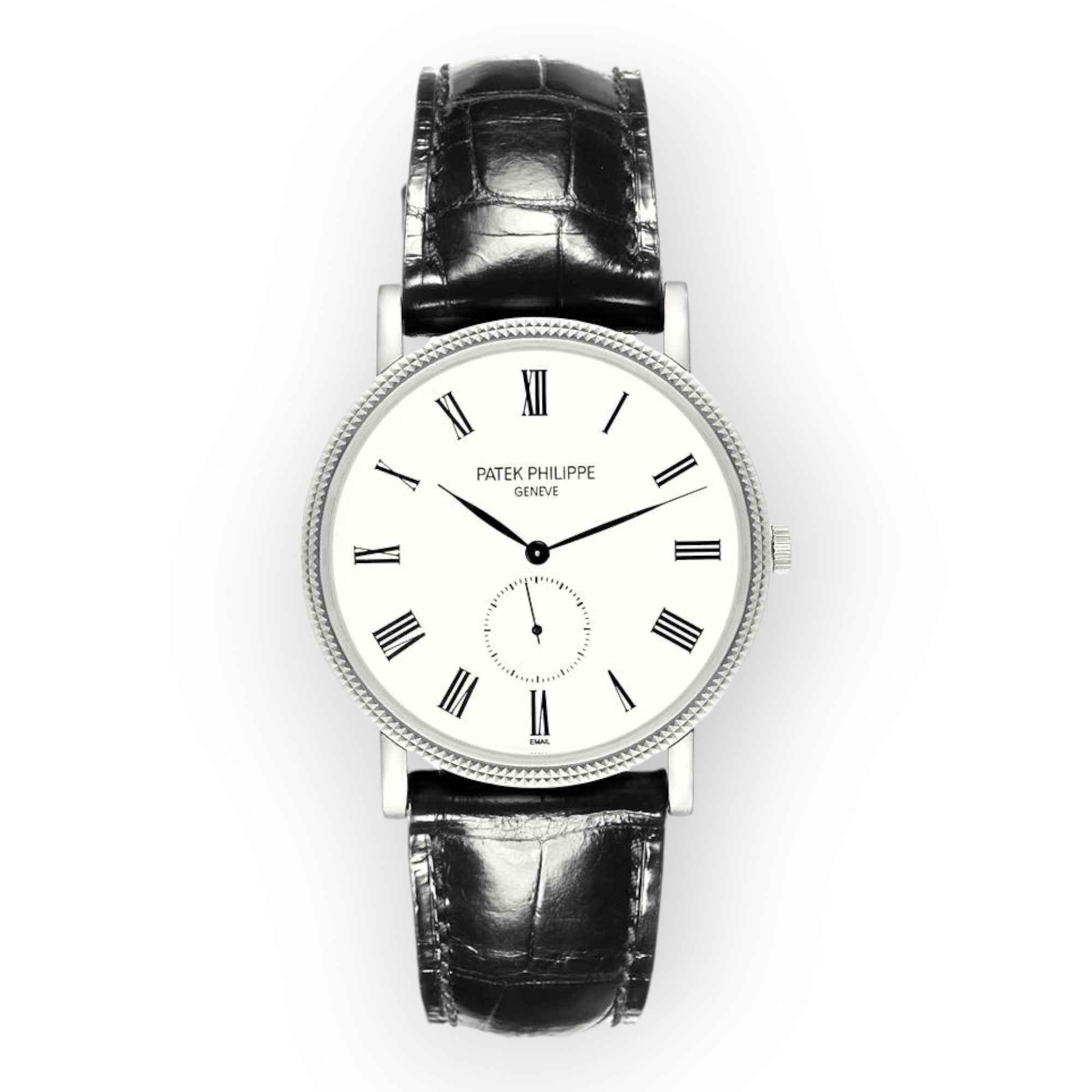 Patek Philippe Calatrava 5116 White Gold White Roman Dial Mens Watch-Patek Philippe-JD Watches NY