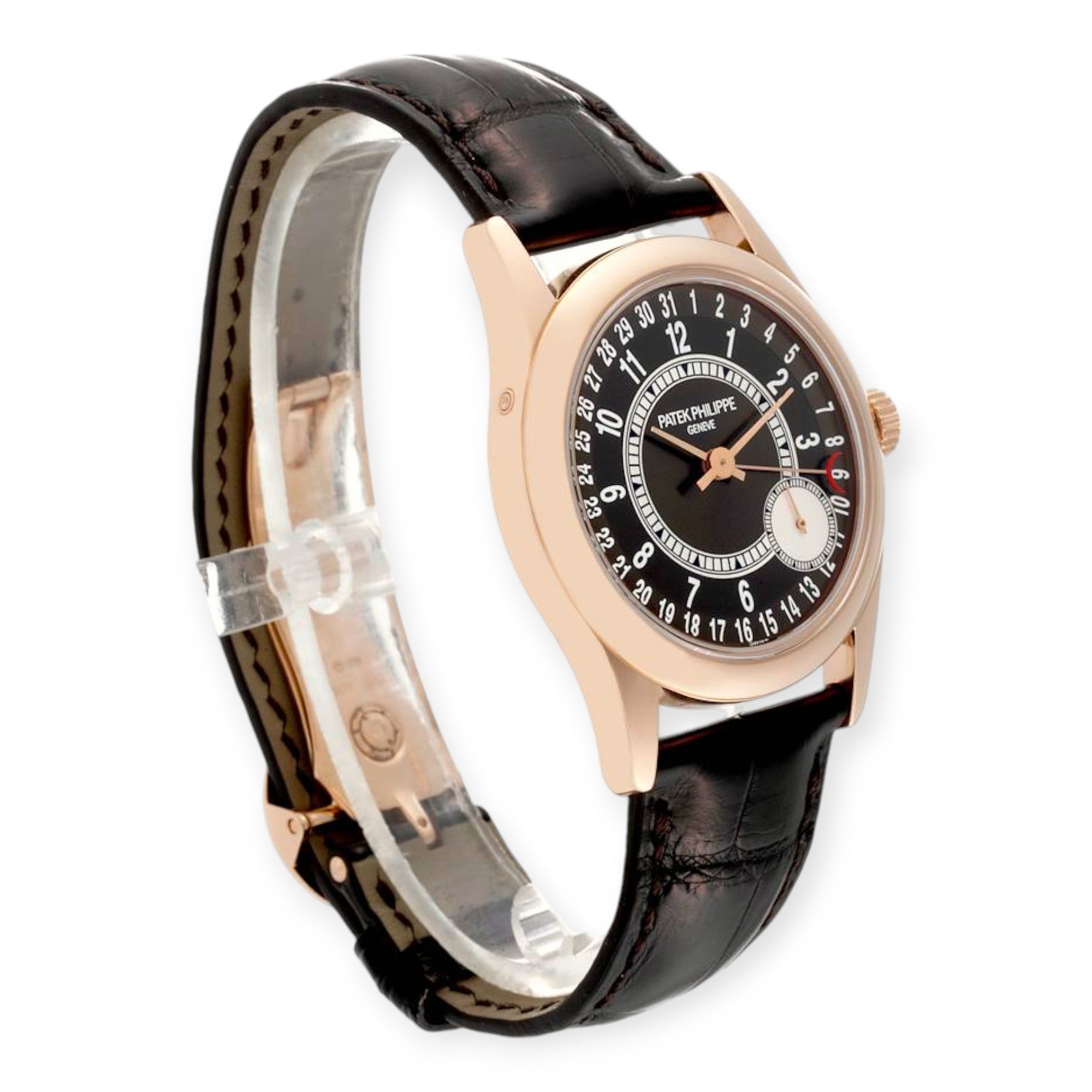 Patek Philippe Calatrava 6000R Rose Gold Brown Dial Mens Watch-Patek Philippe-JD Watches NY