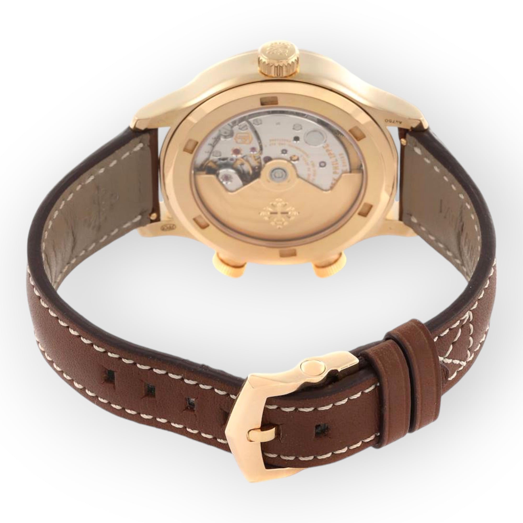 Patek Philippe Calatrava 7234 Rose Gold Pilot Travel Time Mens Watch-Patek Philippe-JD Watches NY