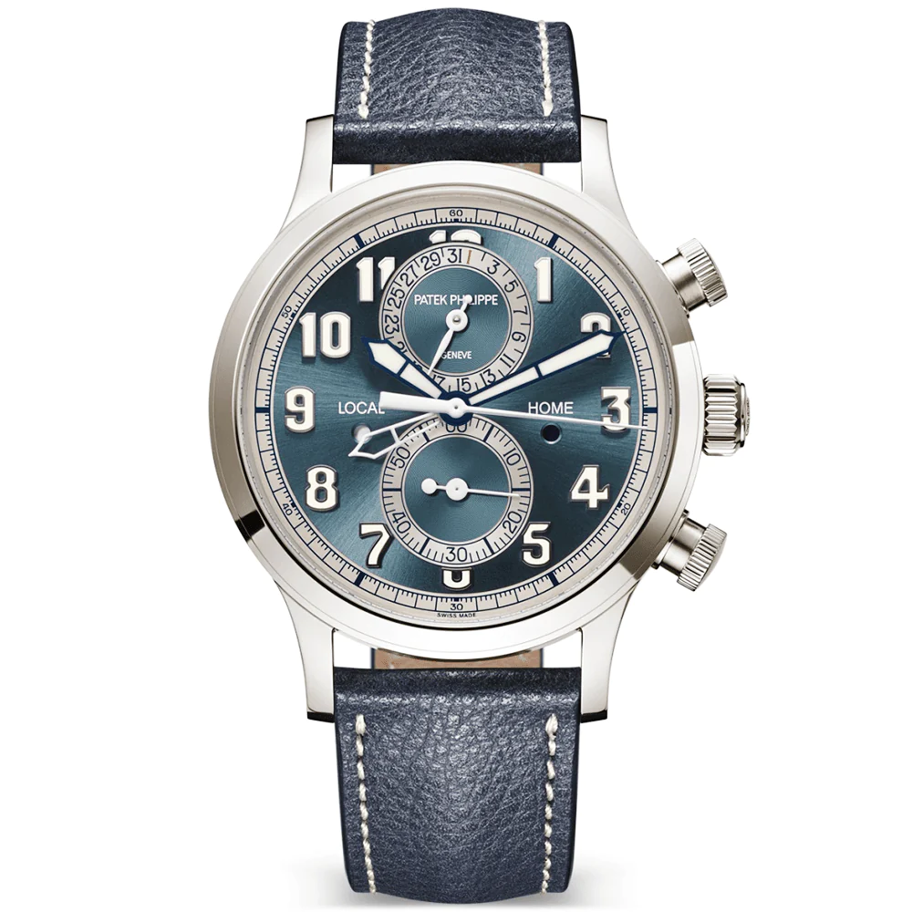 Patek Philippe Calatrava Pilot Travel Time Chronograph 5924G – 18k White Gold Ref. 5924G-001-Patek Philippe-JD Watches NY