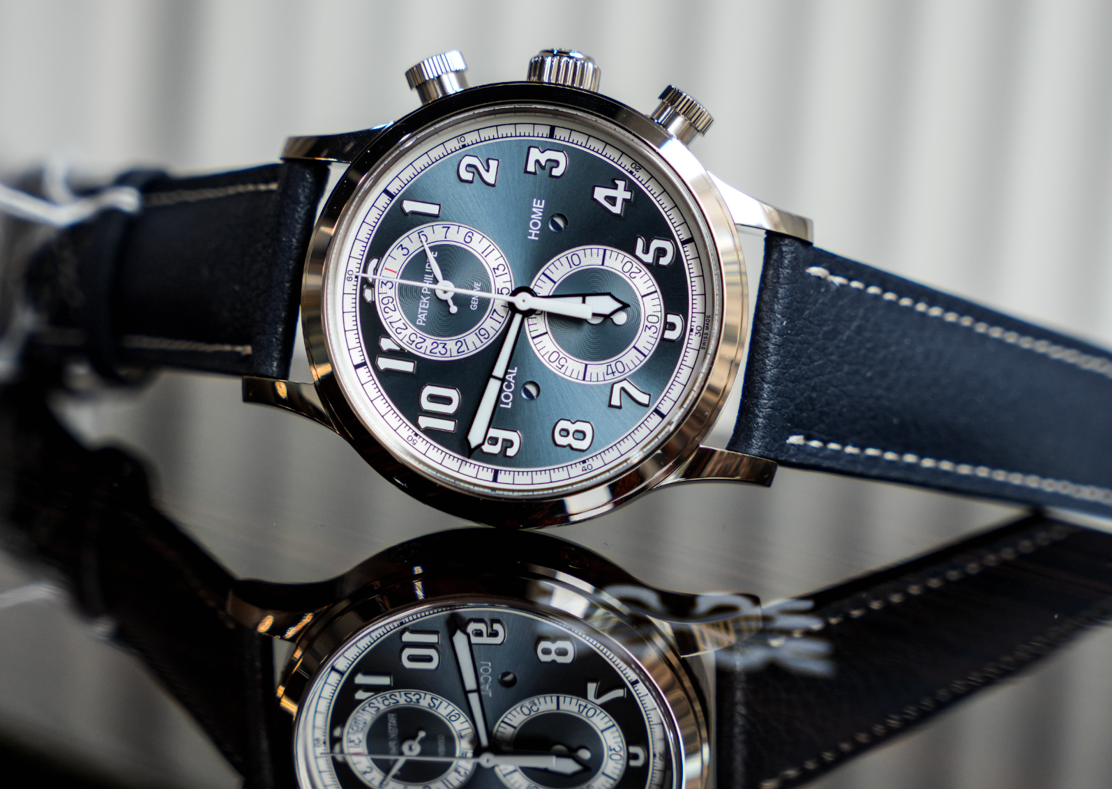 Patek Philippe Calatrava Pilot Travel Time Chronograph 5924G – 18k White Gold Ref. 5924G-001-Patek Philippe-JD Watches NY