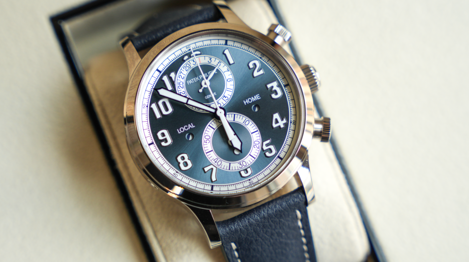 Patek Philippe Calatrava Pilot Travel Time Chronograph 5924G – 18k White Gold Ref. 5924G-001-Patek Philippe-JD Watches NY