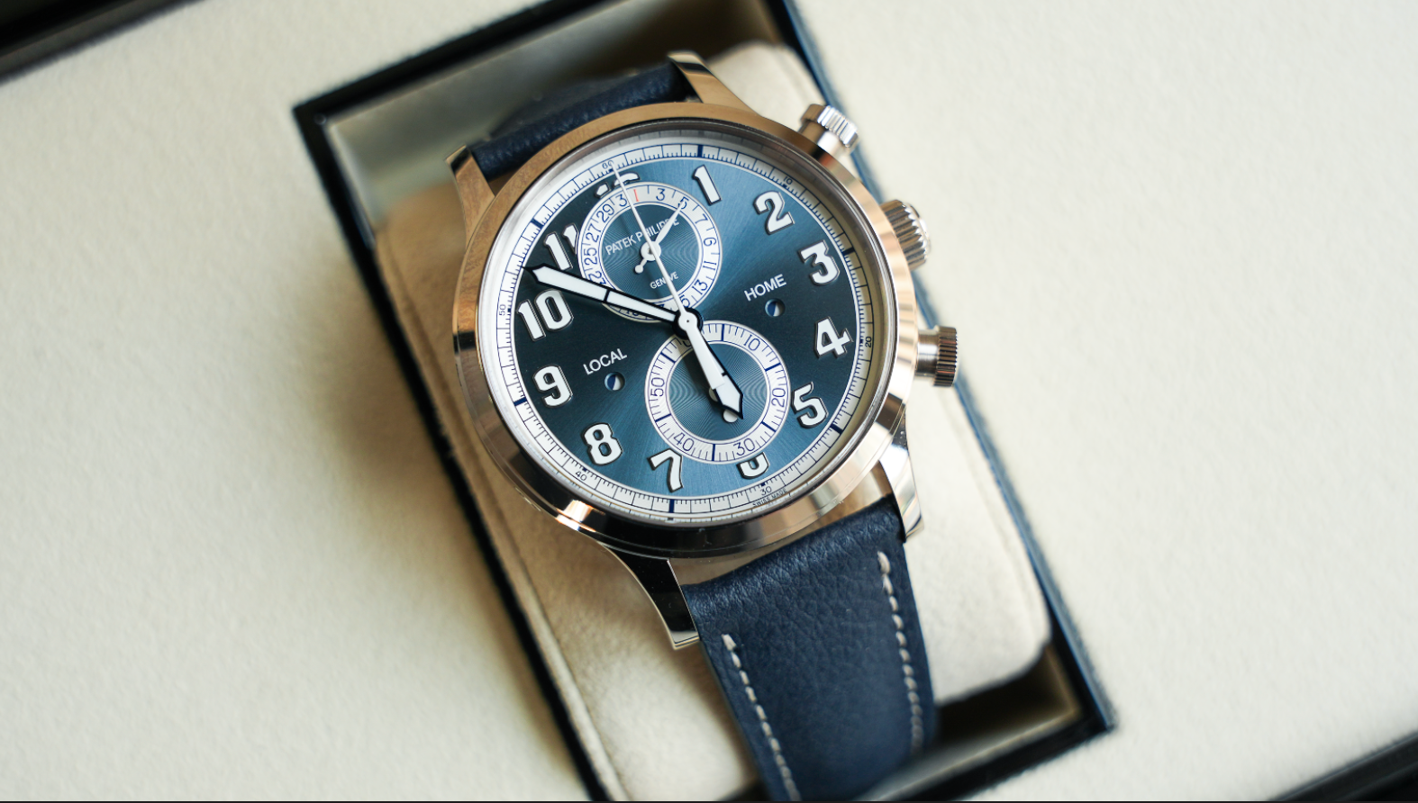 Patek Philippe Calatrava Pilot Travel Time Chronograph 5924G – 18k White Gold Ref. 5924G-001-Patek Philippe-JD Watches NY