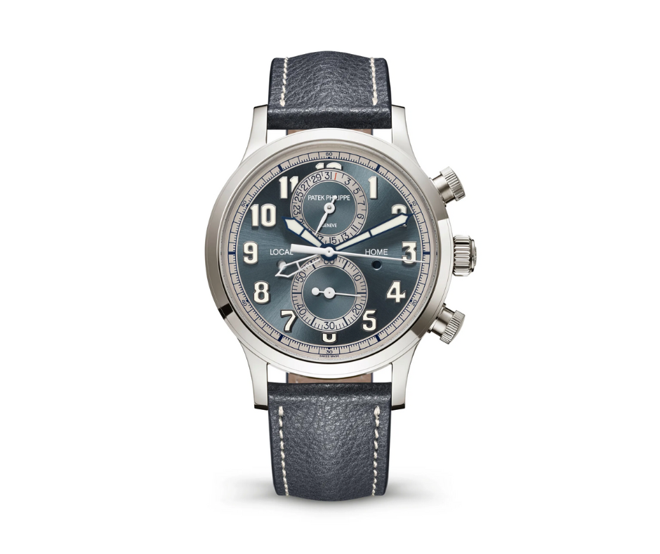 Patek Philippe Calatrava Pilot Travel Time Chronograph 5924G – 18k White Gold Ref. 5924G-001-Patek Philippe-JD Watches NY