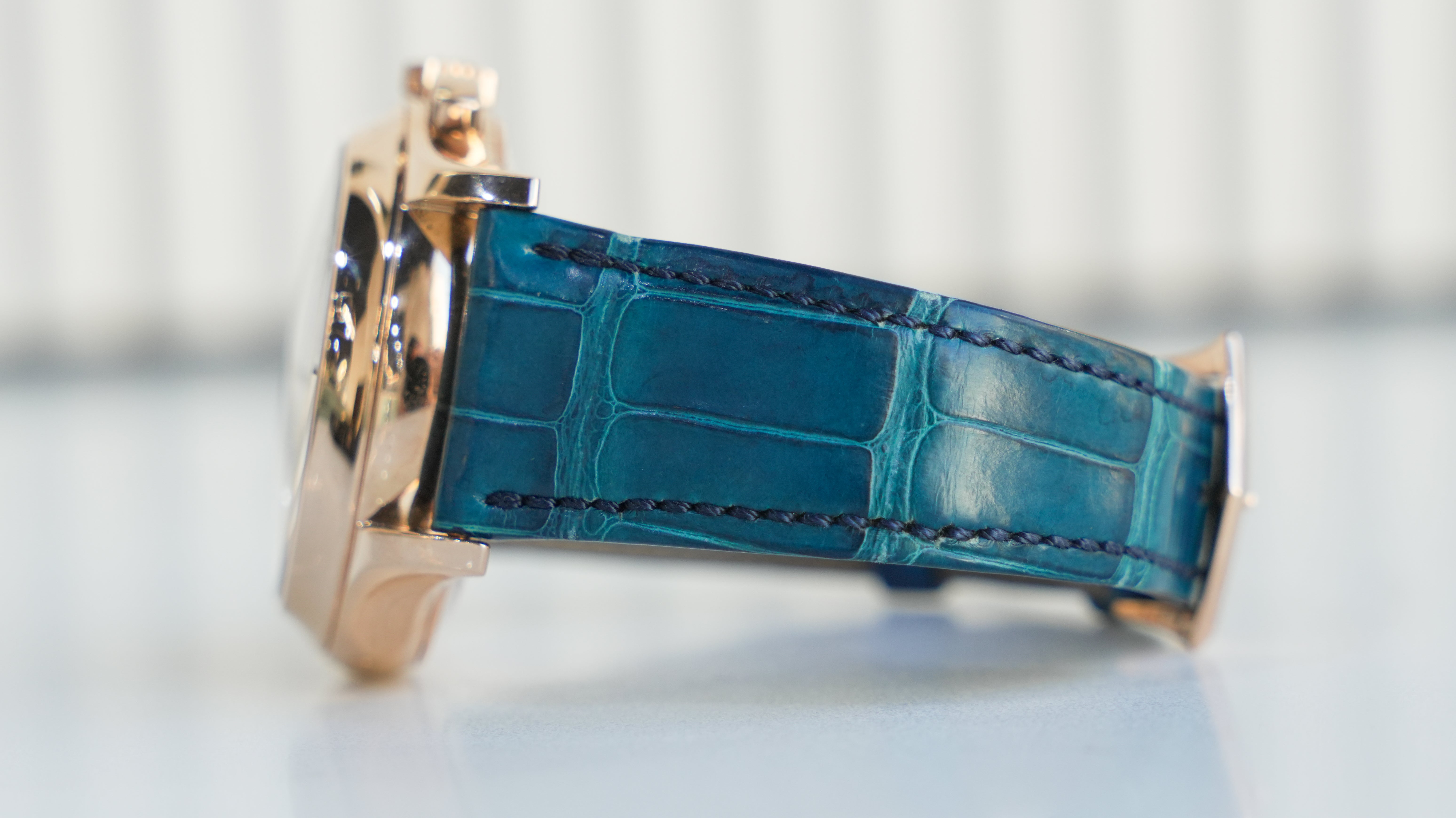 Patek Philippe Complications 5905R-010 – Rose Gold with Blue Sunray Dial & Alligator Strap-Patek Philippe-JD Watches NY