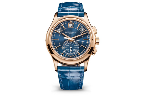 Patek Philippe Complications 5905R-010 – Rose Gold with Blue Sunray Dial & Alligator Strap