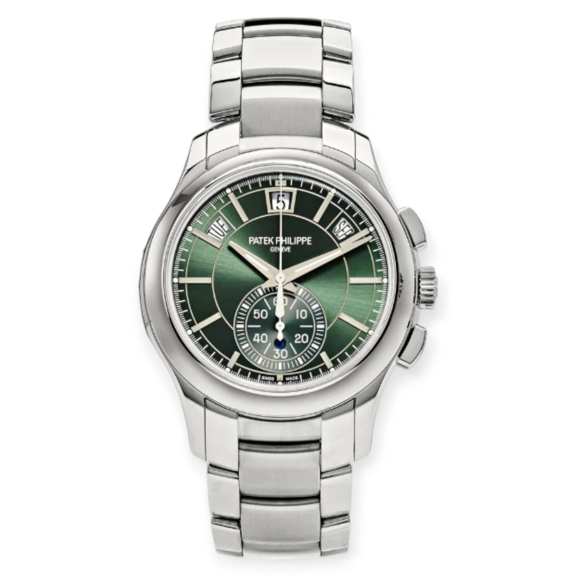 Patek Philippe Complications Flyback Chronograph Annual Calendar 5905 42MM Green Dial-Patek Philippe-JD Watches NY