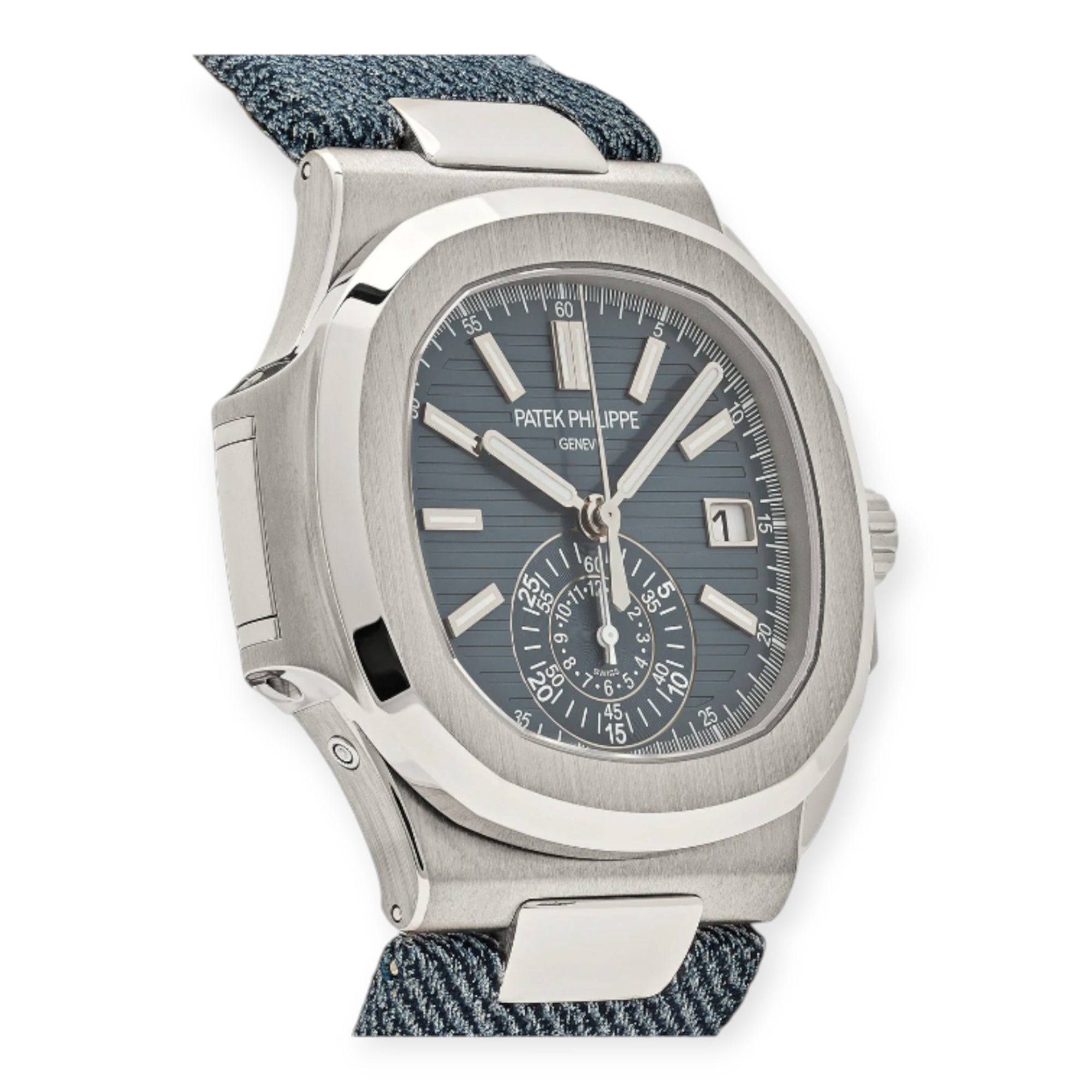 Patek Philippe Nautilus 5980 Denim Steel Mens Watch-Patek Philippe-JD Watches NY