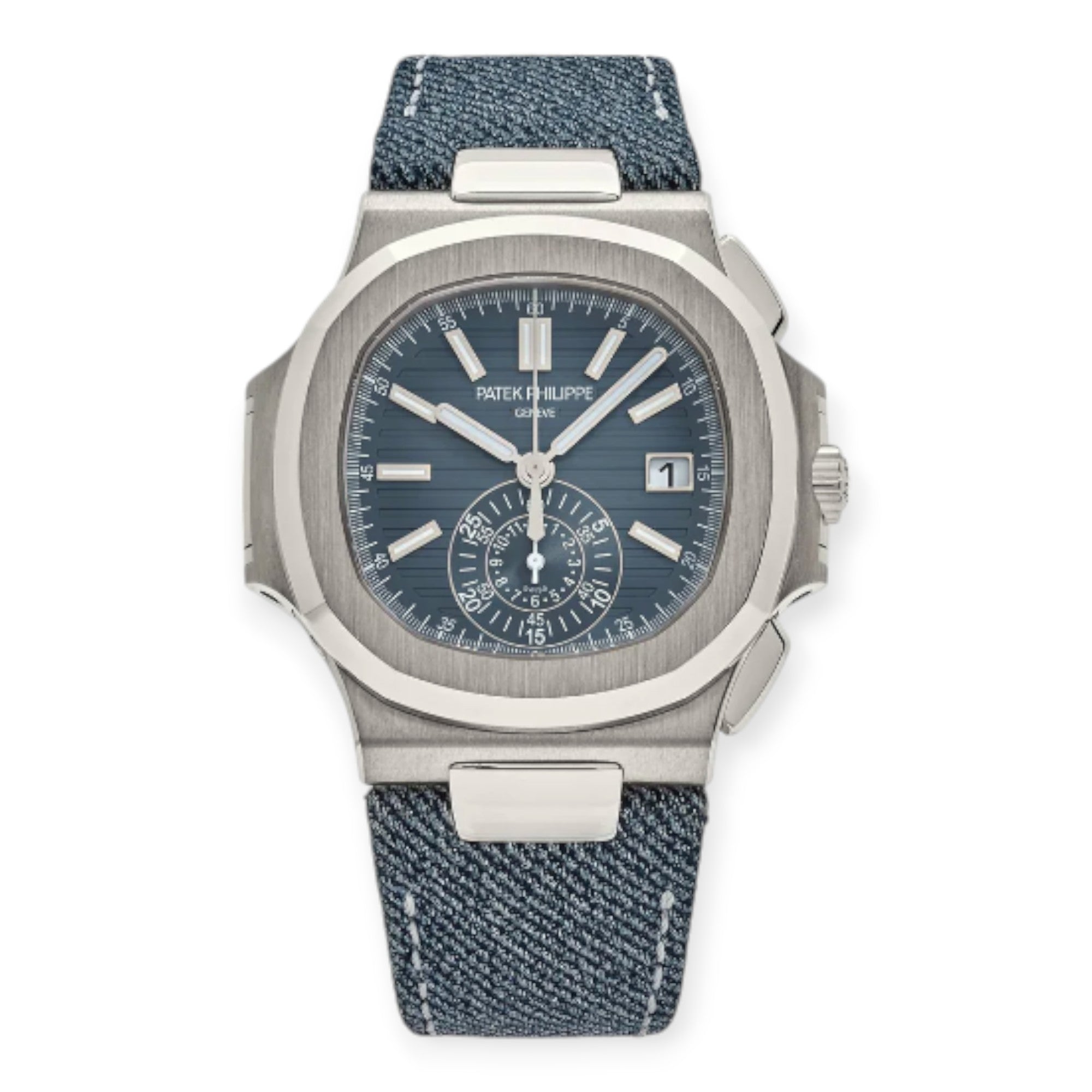 Patek Philippe Nautilus 5980 Denim Steel Mens Watch-Patek Philippe-JD Watches NY