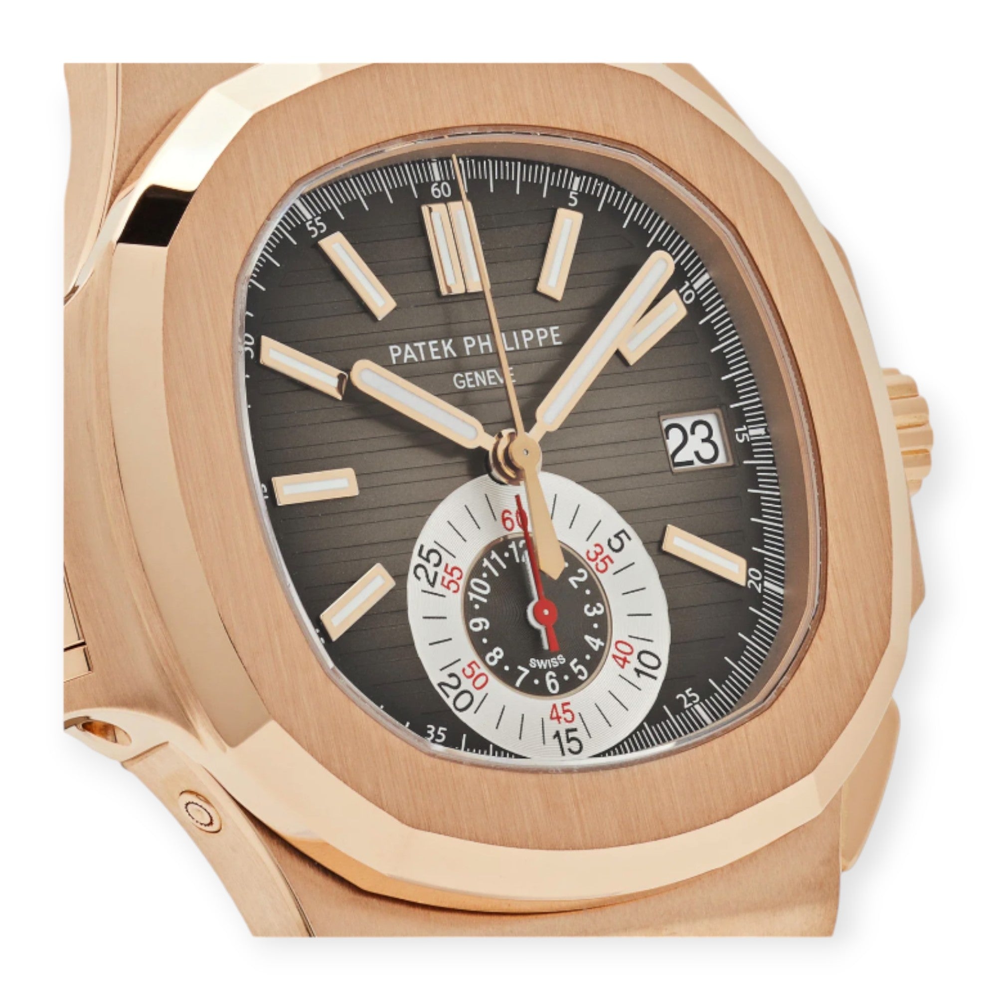 Patek Philippe Nautilus 5980R 40.5MM Black-Brown Dial With Leather Bracelet-Patek Philippe-JD Watches NY