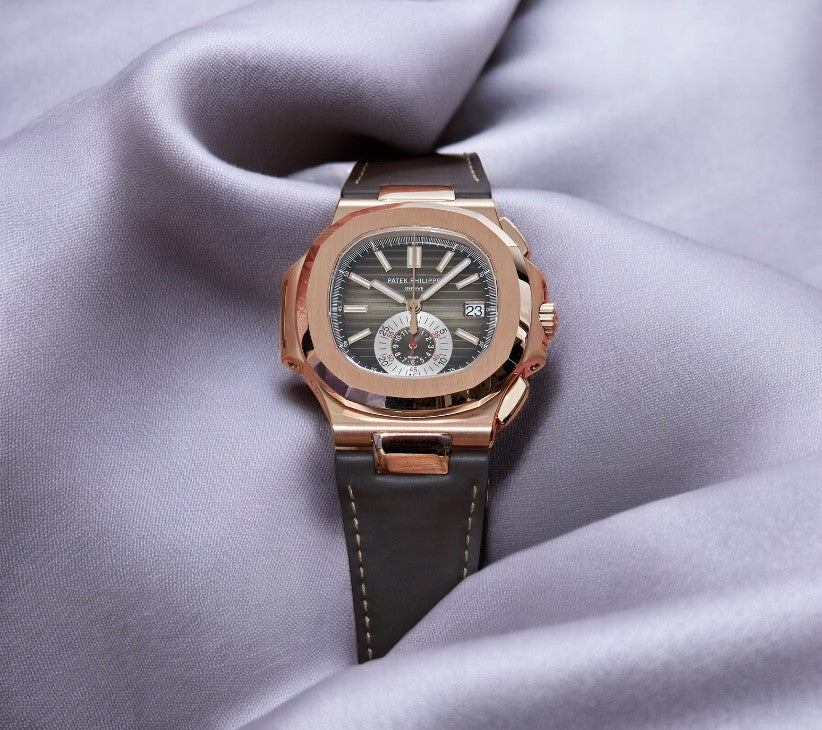 Patek Philippe Nautilus 5980R 40.5MM Black-Brown Dial With Leather Bracelet-Patek Philippe-JD Watches NY