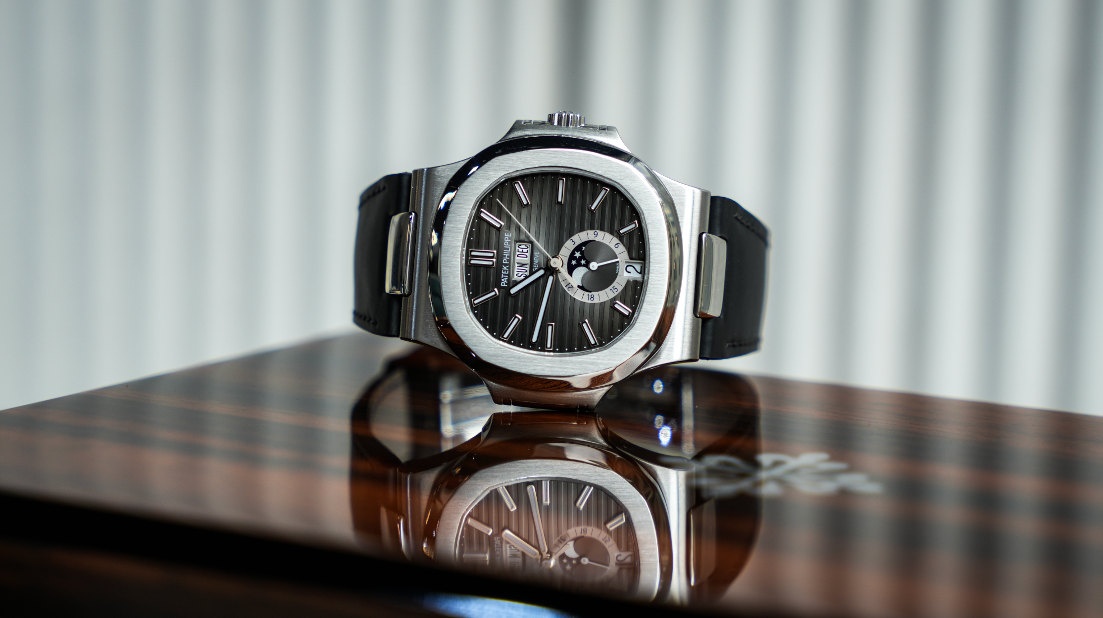 Patek Philippe Nautilus Annual Calendar – Stainless Steel with Moon Phase & Black Dial Ref. 5726A-001-Patek Philippe-JD Watches NY