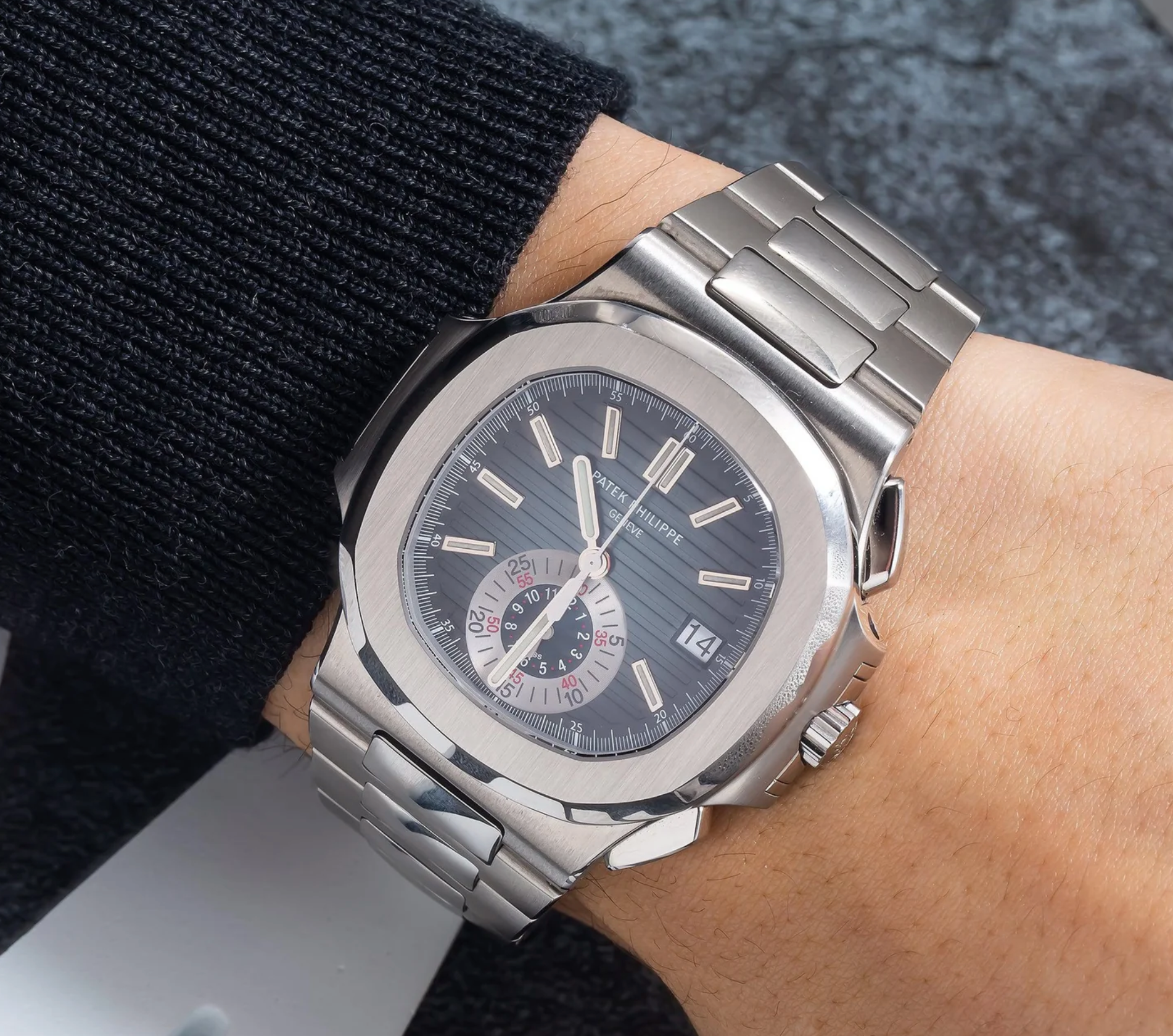 Patek Philippe Nautilus Chronograph – Stainless Steel with Blue Dial Ref. 5980/1A-001-Patek Philippe-JD Watches NY