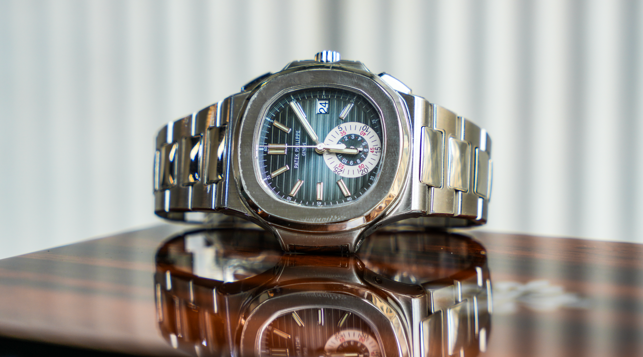 Blue Dial 5980 Watch Pre-Owned Patek Philippe Nautilus 5980/1A