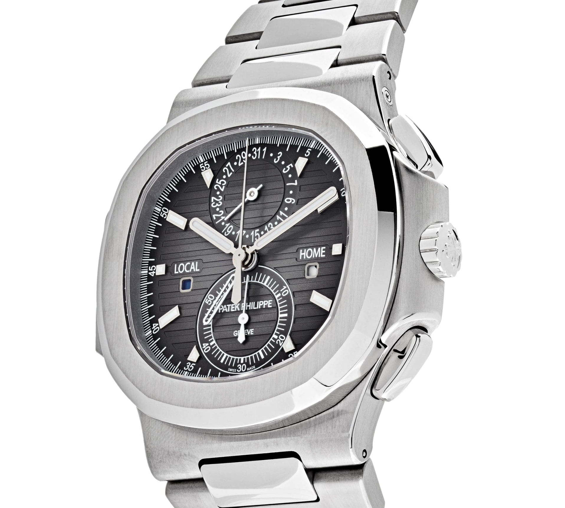 Patek Philippe Nautilus Travel Time Chronograph – Stainless Steel Ref. 5990/1A-001-JD Watches NY-JD Watches NY
