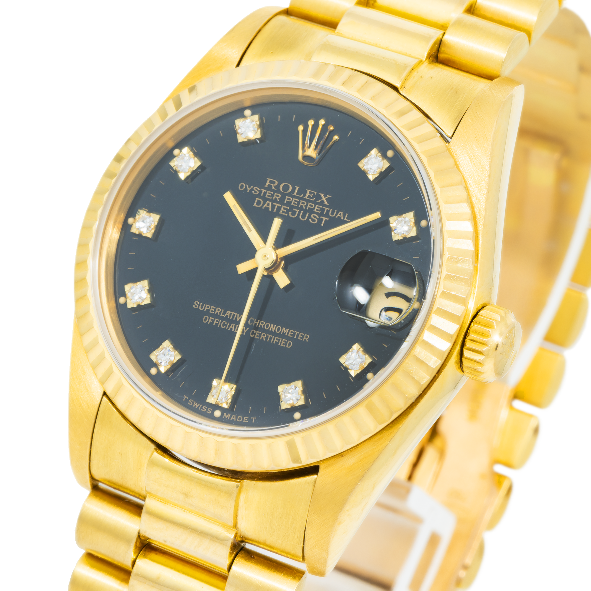 Rolex 18K Yellow Gold Datejust 68278 with President Bracelet-Rolex-JD Watches NY