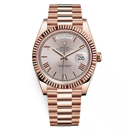 Rolex 228235 Day-Date Sundust Roman 40mm Everose Gold