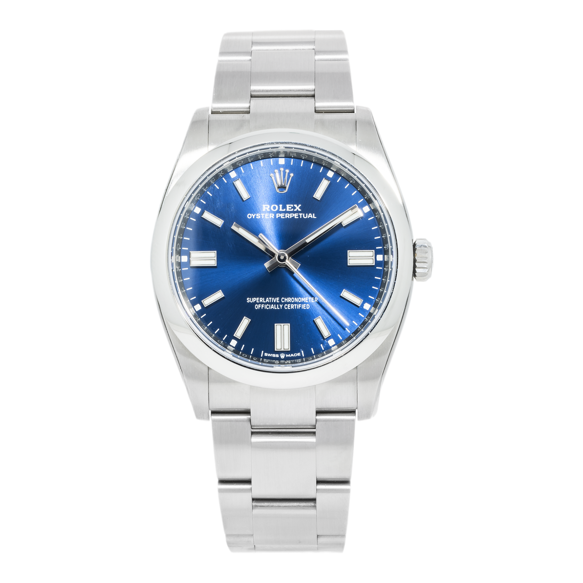 Rolex 36mm Oyster Perpetual 126000 with Blue Dial (Years: 2023-2025)-Rolex-JD Watches NY