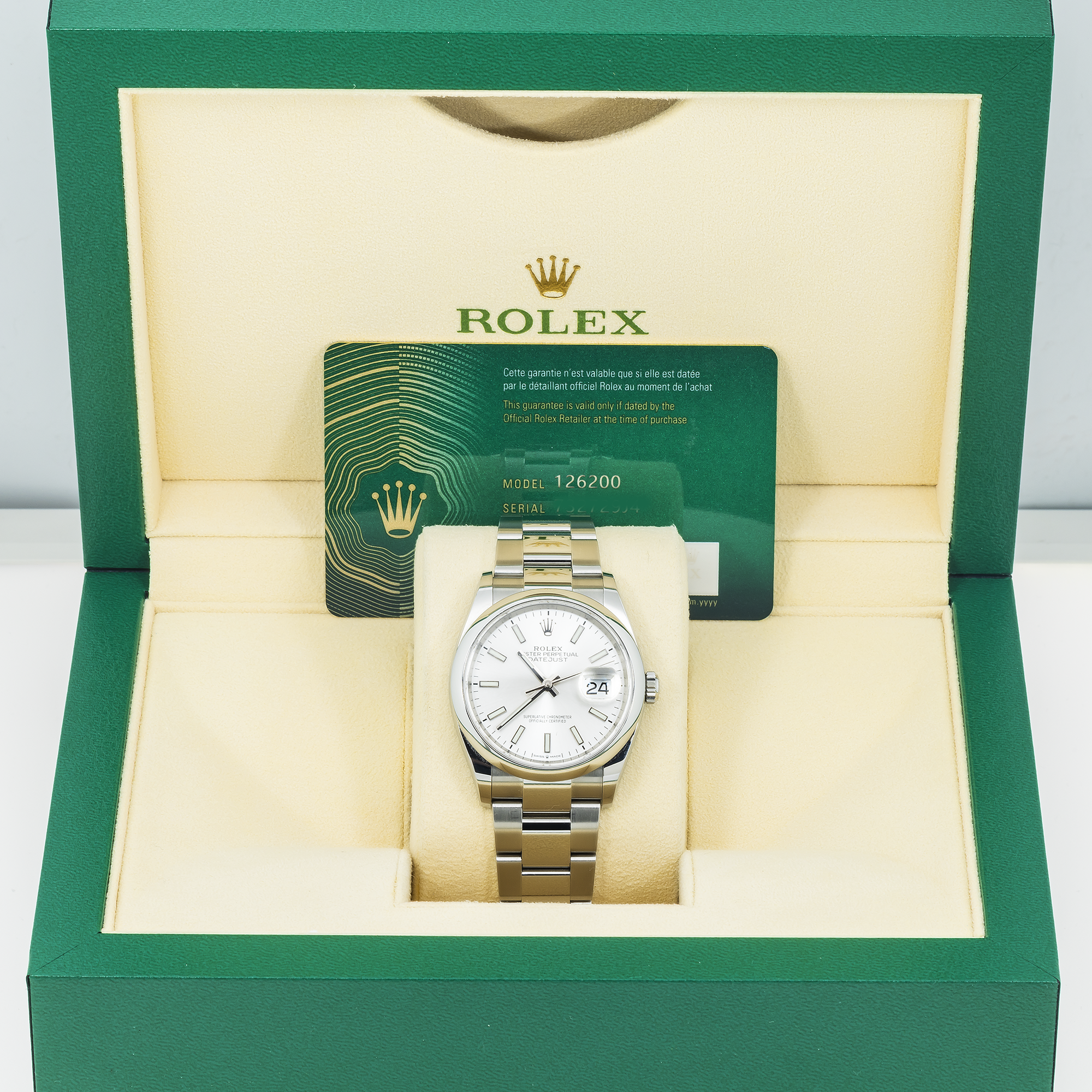 Rolex 36mm Oyster Perpetual 126200 with Silver Dial-Rolex-JD Watches NY