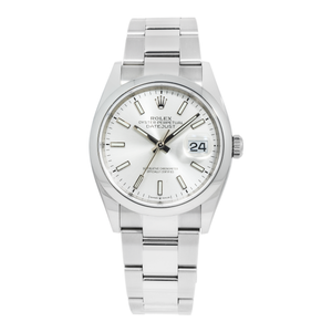 Rolex 36MM Datejust 126200 Smooth Bezel Oyster Bracelet with Silver Index Dial
