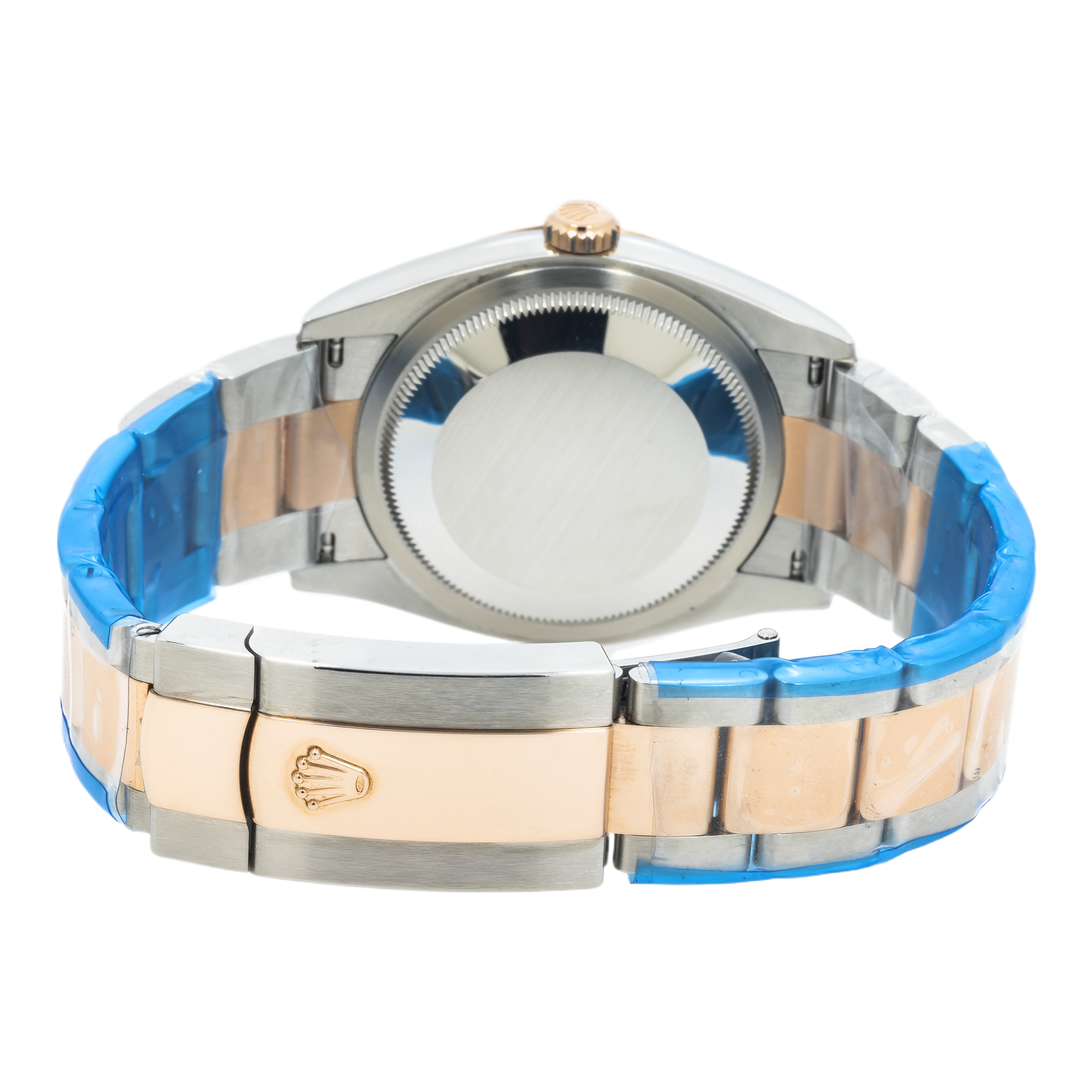 Rolex 36mm Stainless Steel & Everose Gold Datejust 126201 with Silver Fluted Dial and Oyster Bracelet (Year: 2022-2025)-Rolex-JD Watches NY