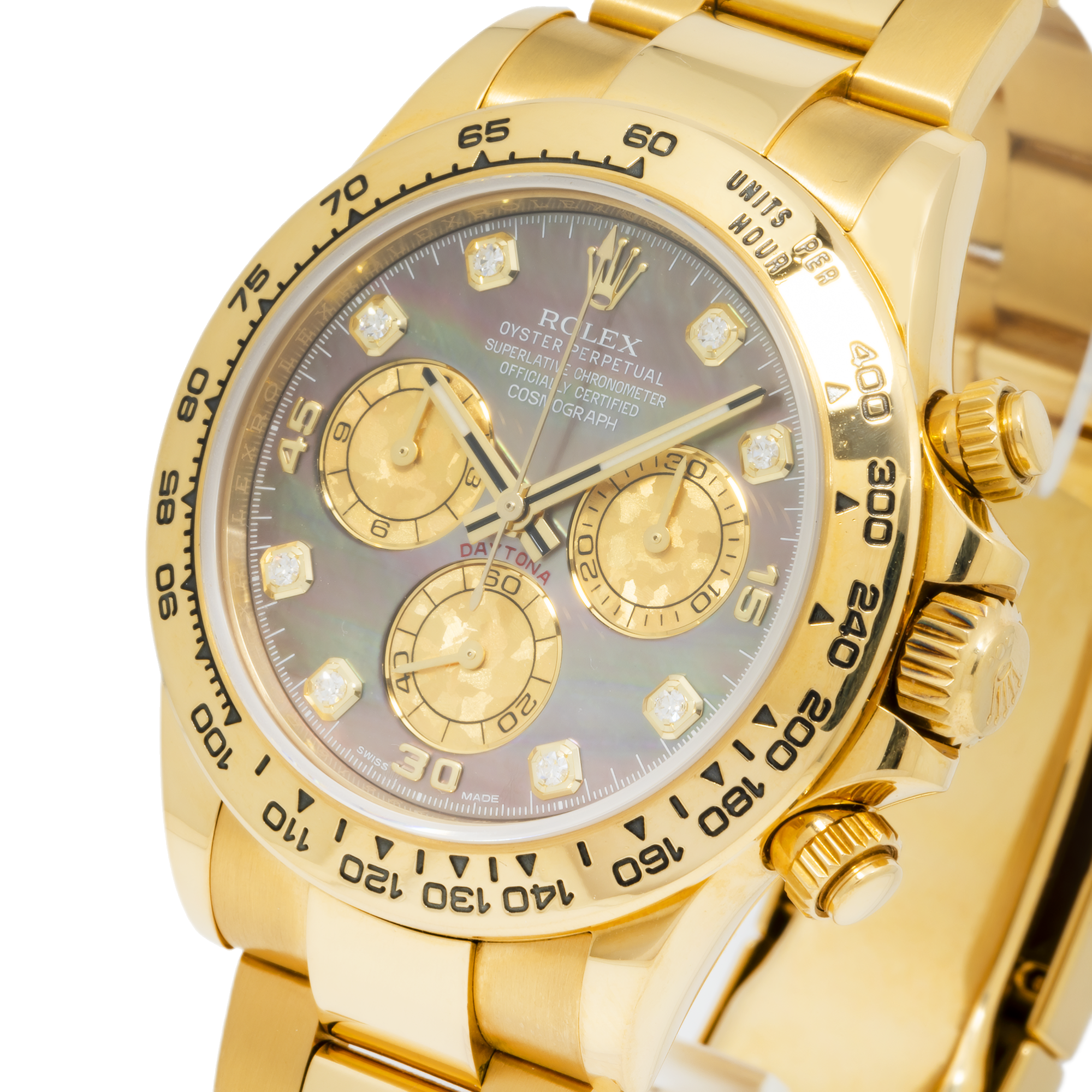 Rolex Cosmograph Daytona 116508 Black Mother Of Pearl Diamond Dial-Rolex-JD Watches NY