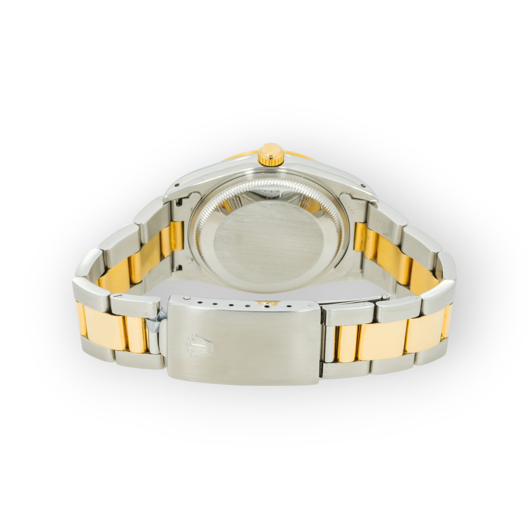 Rolex Date 15223 34mm White Roman Dial With Two Tone Oyster Bracelet-Rolex-JD Watches NY