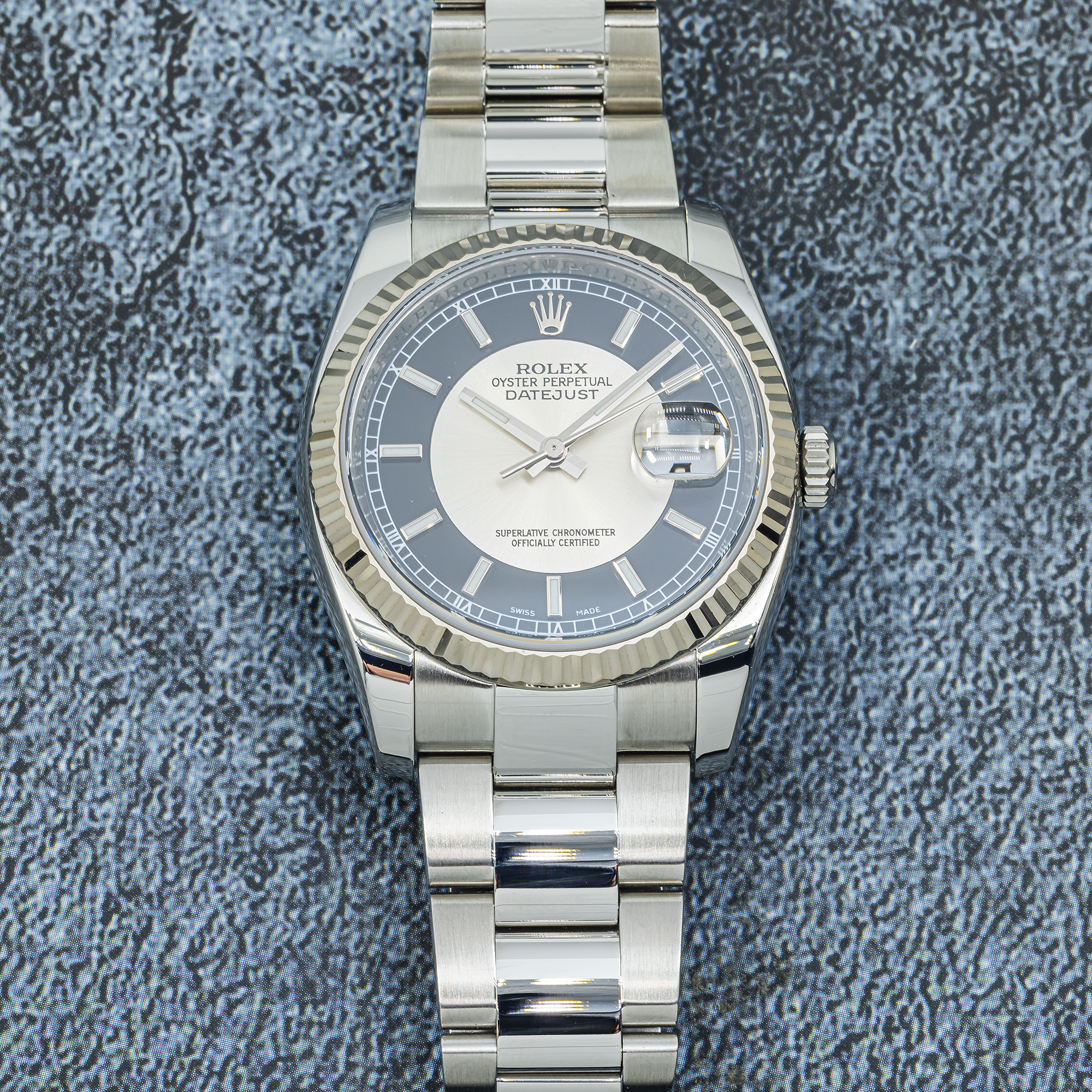 Pre-Owned Rolex Datejust 116234 | Black & Silver Dial – JD Watches NY
