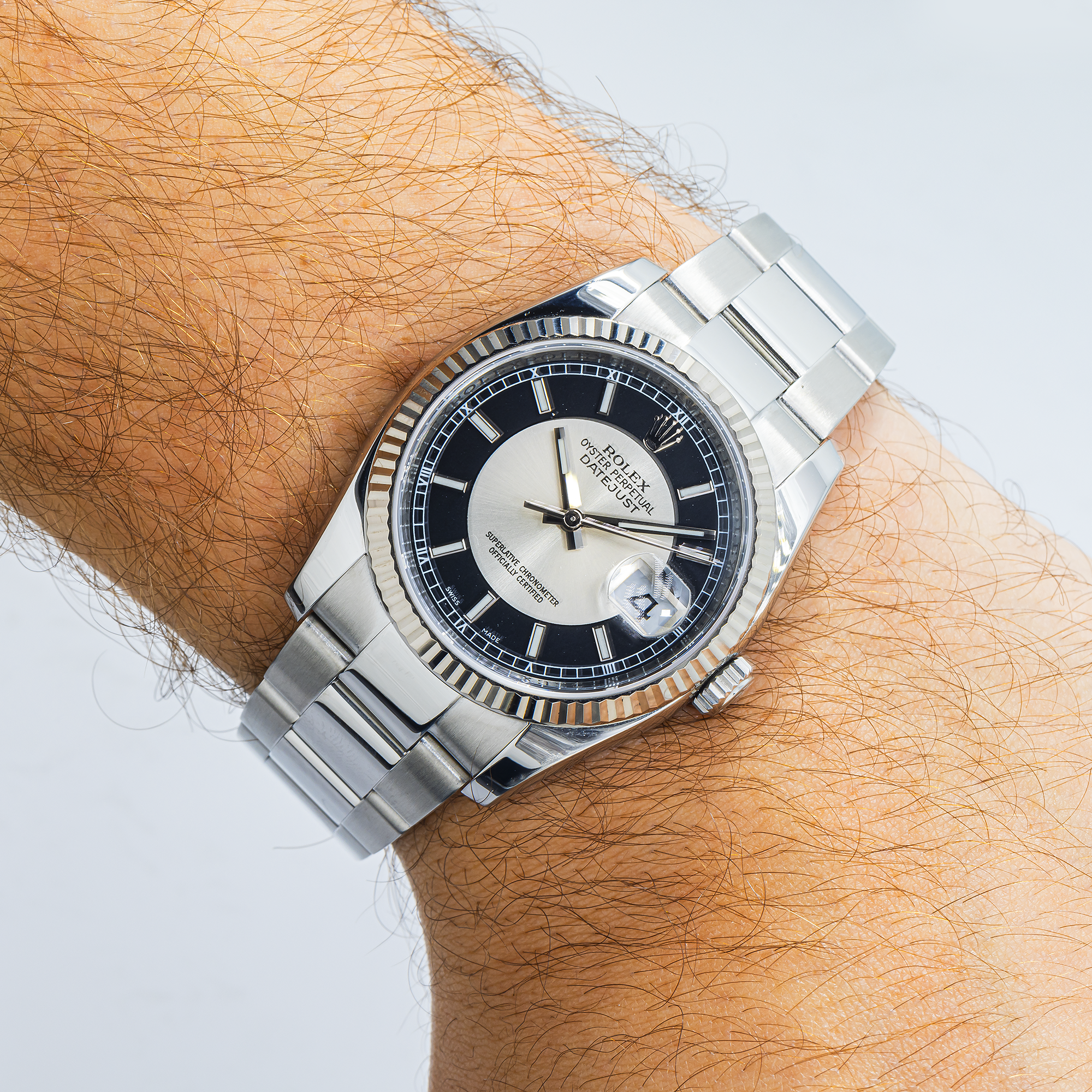 Pre-Owned Rolex Datejust 116234 | Black & Silver Dial – JD Watches NY