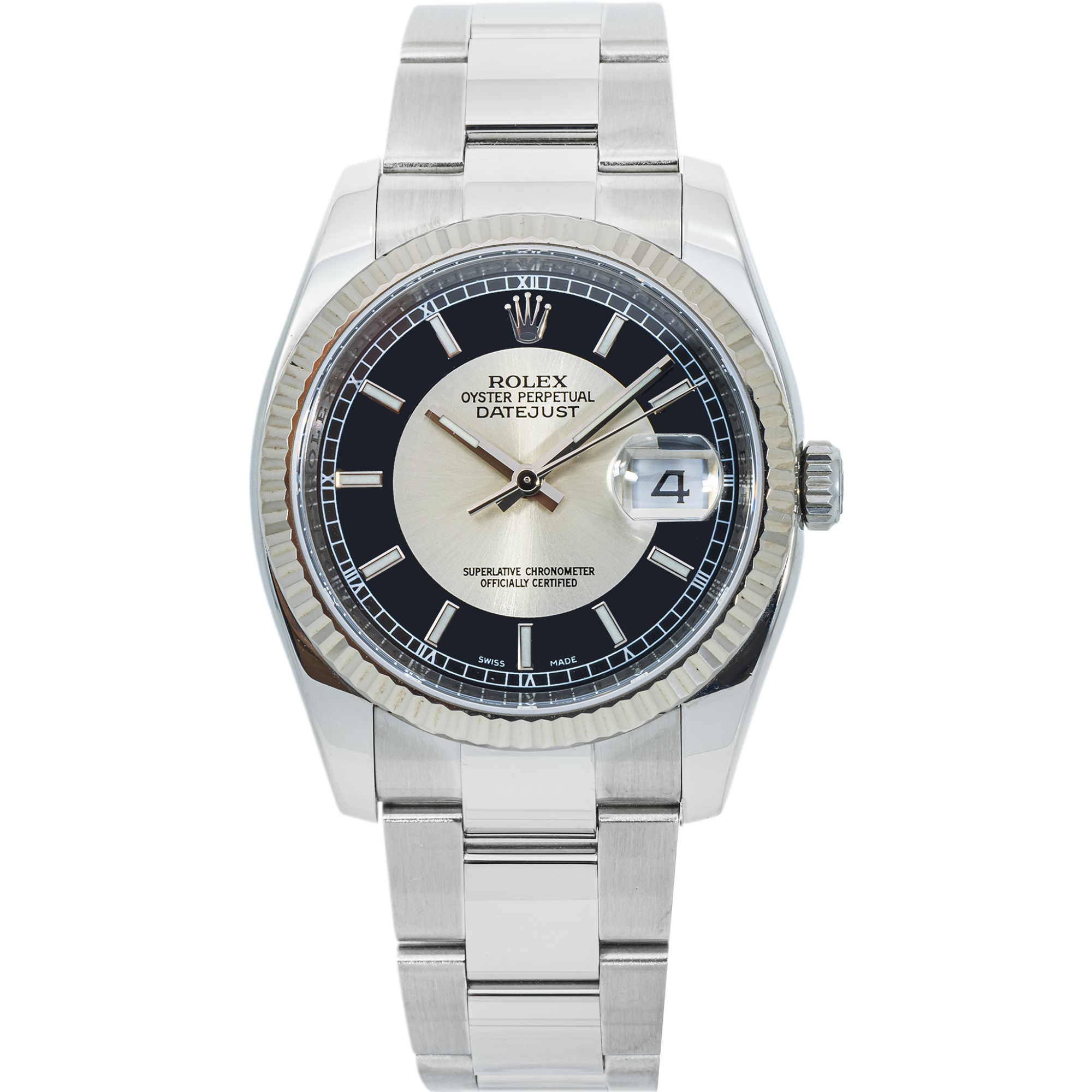 Rolex Datejust 116234 Black & Silver Dial Oyster Bracelet 36mm