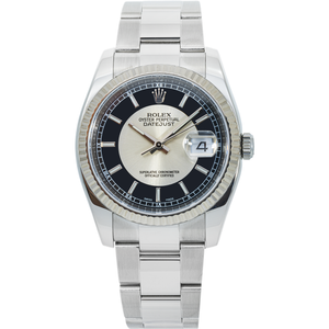 Rolex Datejust 116234 Black & Silver Dial Oyster Bracelet 36mm