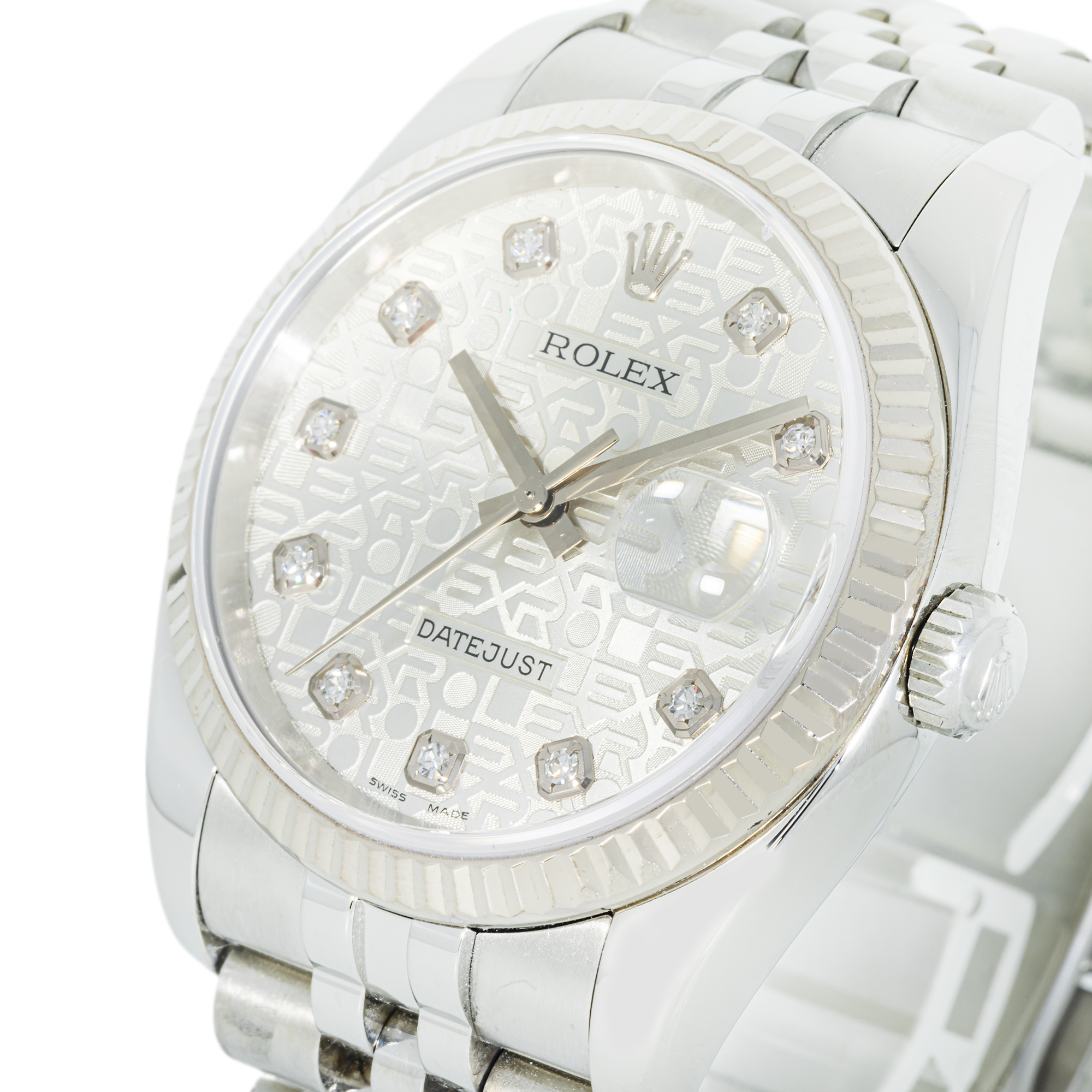 Rolex Datejust 116234 Silver Jubilee Diamond Dial 36mm