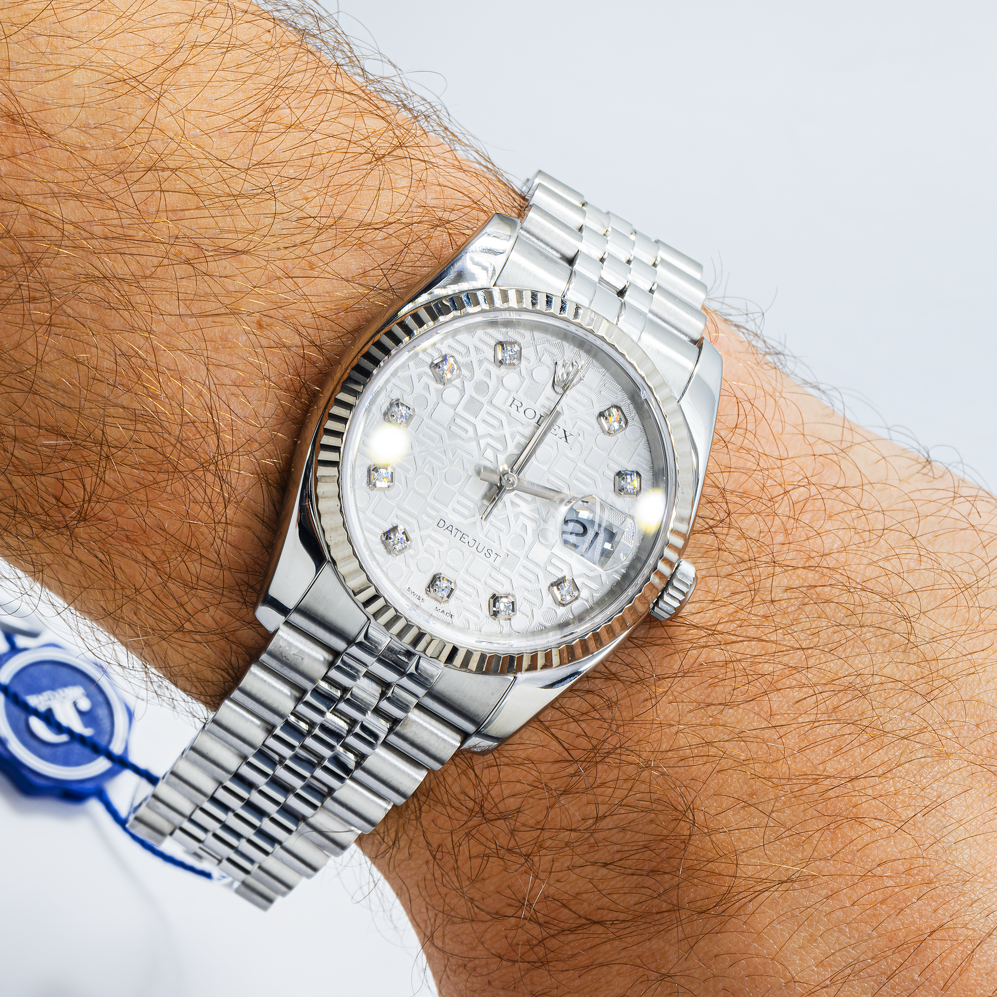 Rolex Datejust 116234 Silver Jubilee Diamond Dial 36mm
