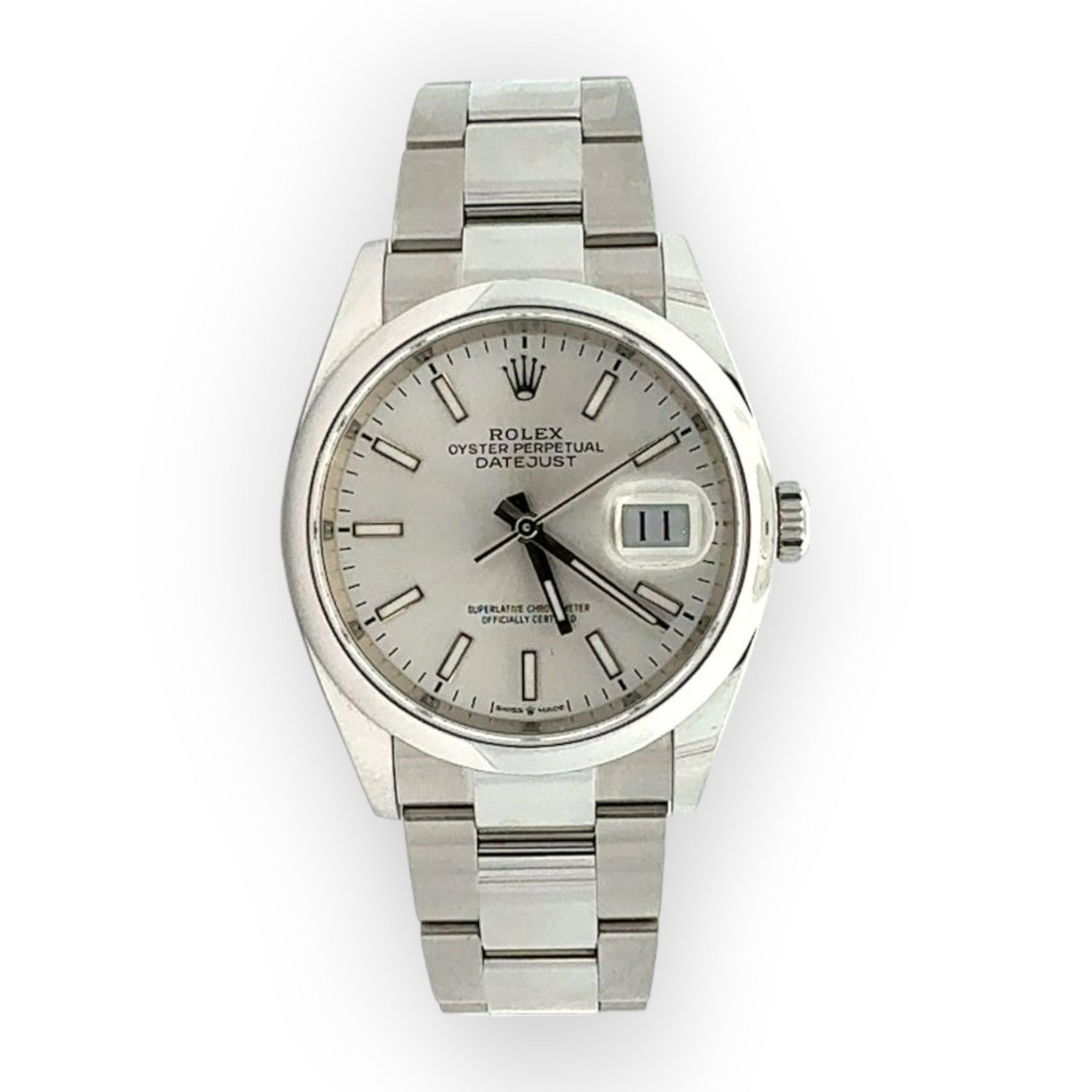 Rolex Datejust 126200 36mm Silver Dial With Stainless Steel Oyster Bracelet-Rolex-JD Watches NY