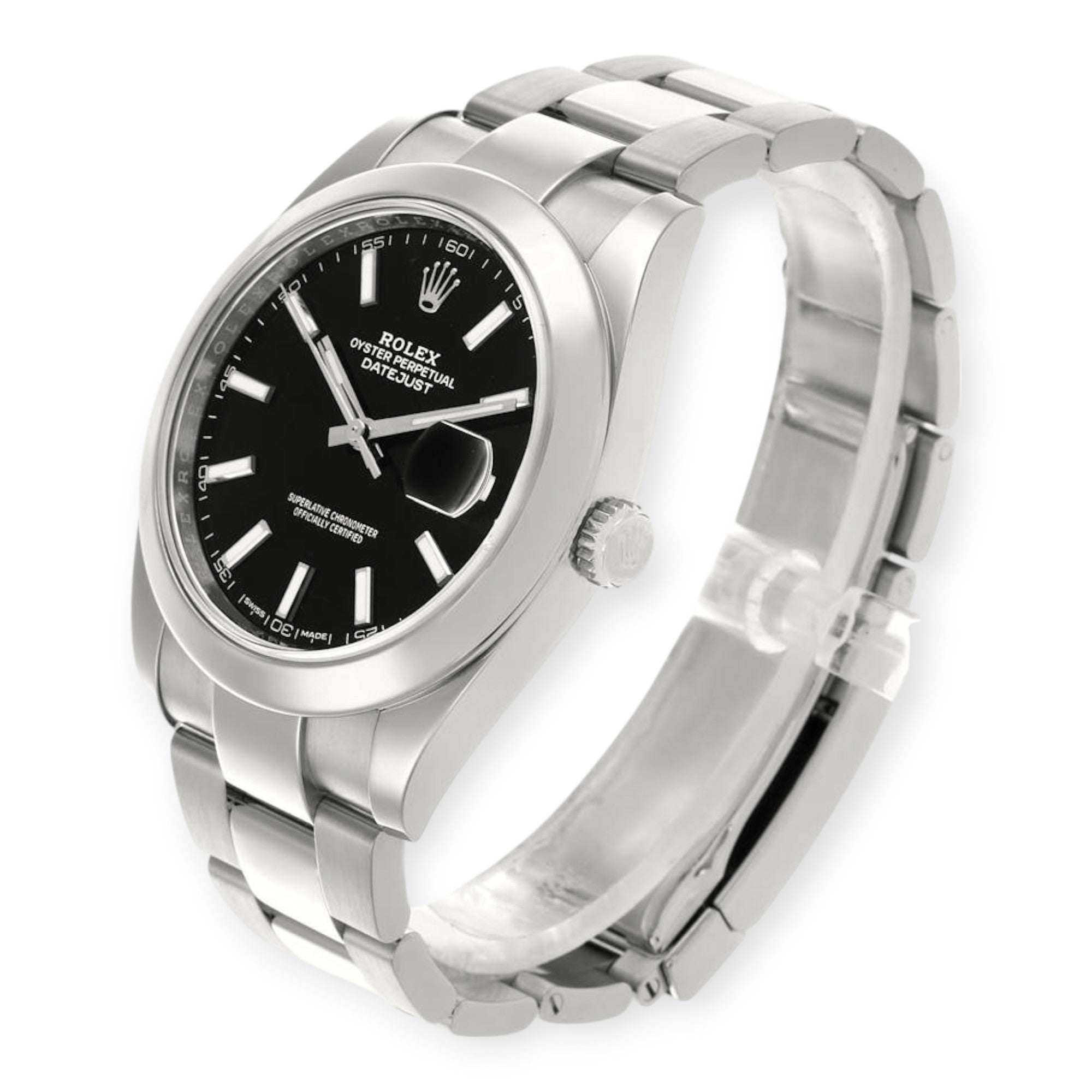 Rolex Datejust 126300 41MM Black Dial With Stainless Steel Oyster Bracelet-Rolex-JD Watches NY