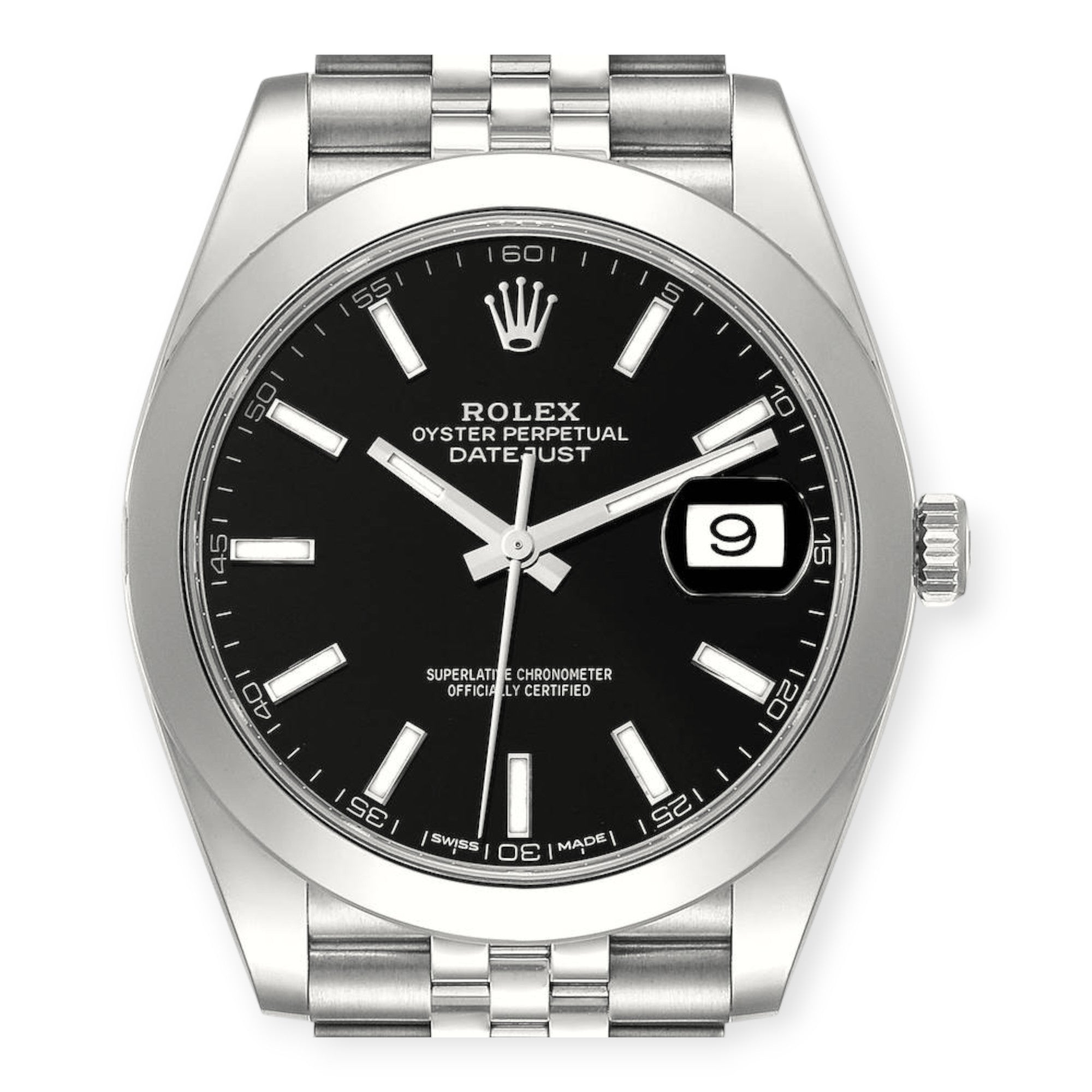 Rolex Datejust 126300 41mm Black Dial With Stainless Steel Bracelet-Rolex-JD Watches NY