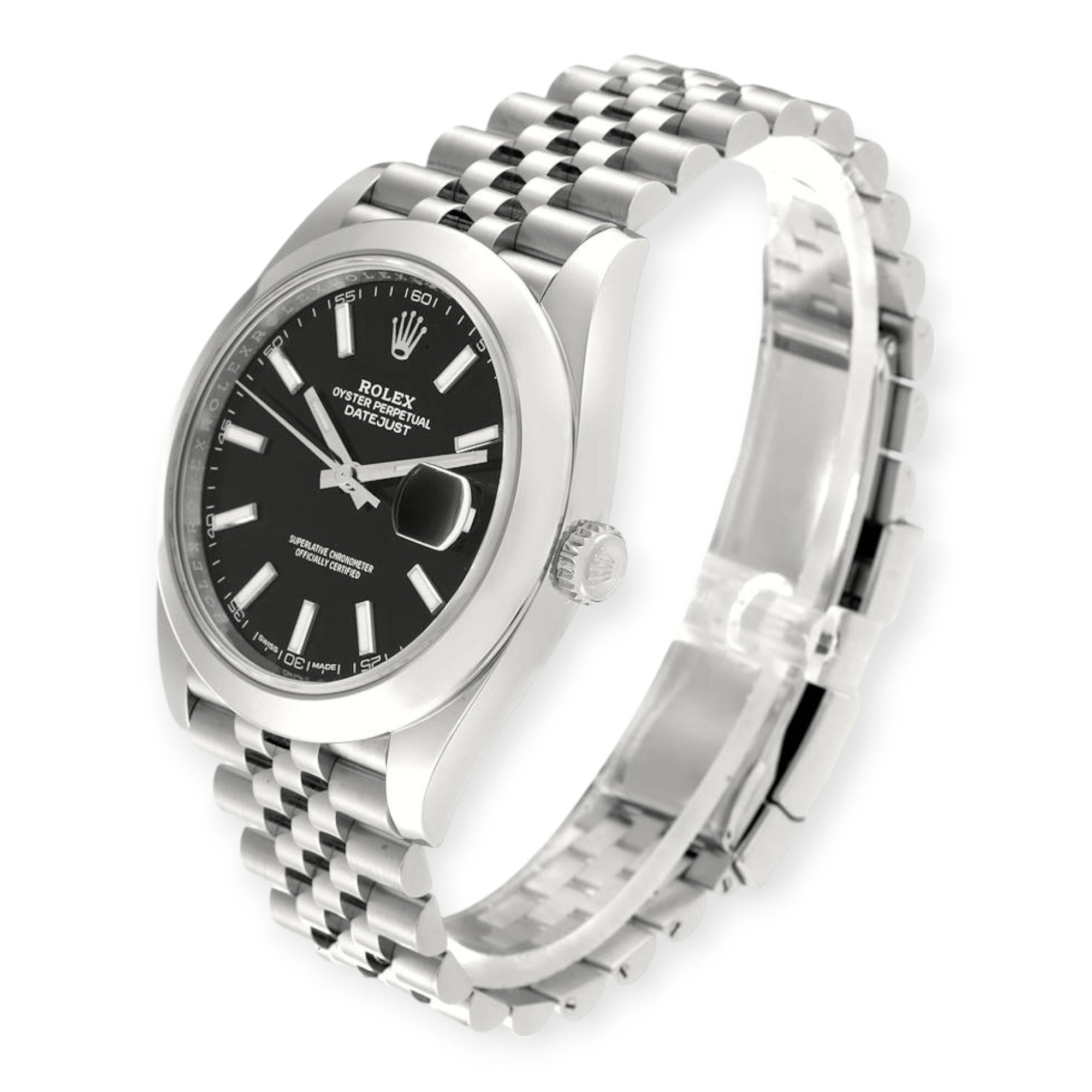 Rolex Datejust 126300 41mm Black Dial With Stainless Steel Bracelet-Rolex-JD Watches NY