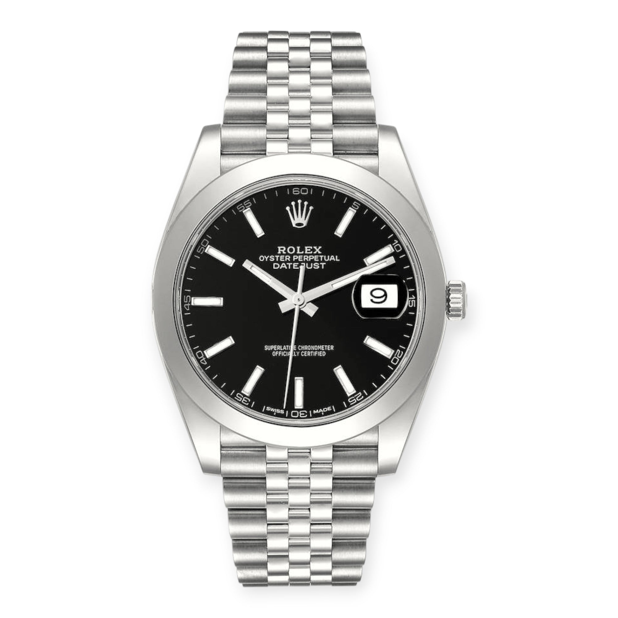 Rolex Datejust 126300 41mm Black Dial With Stainless Steel Bracelet-Rolex-JD Watches NY