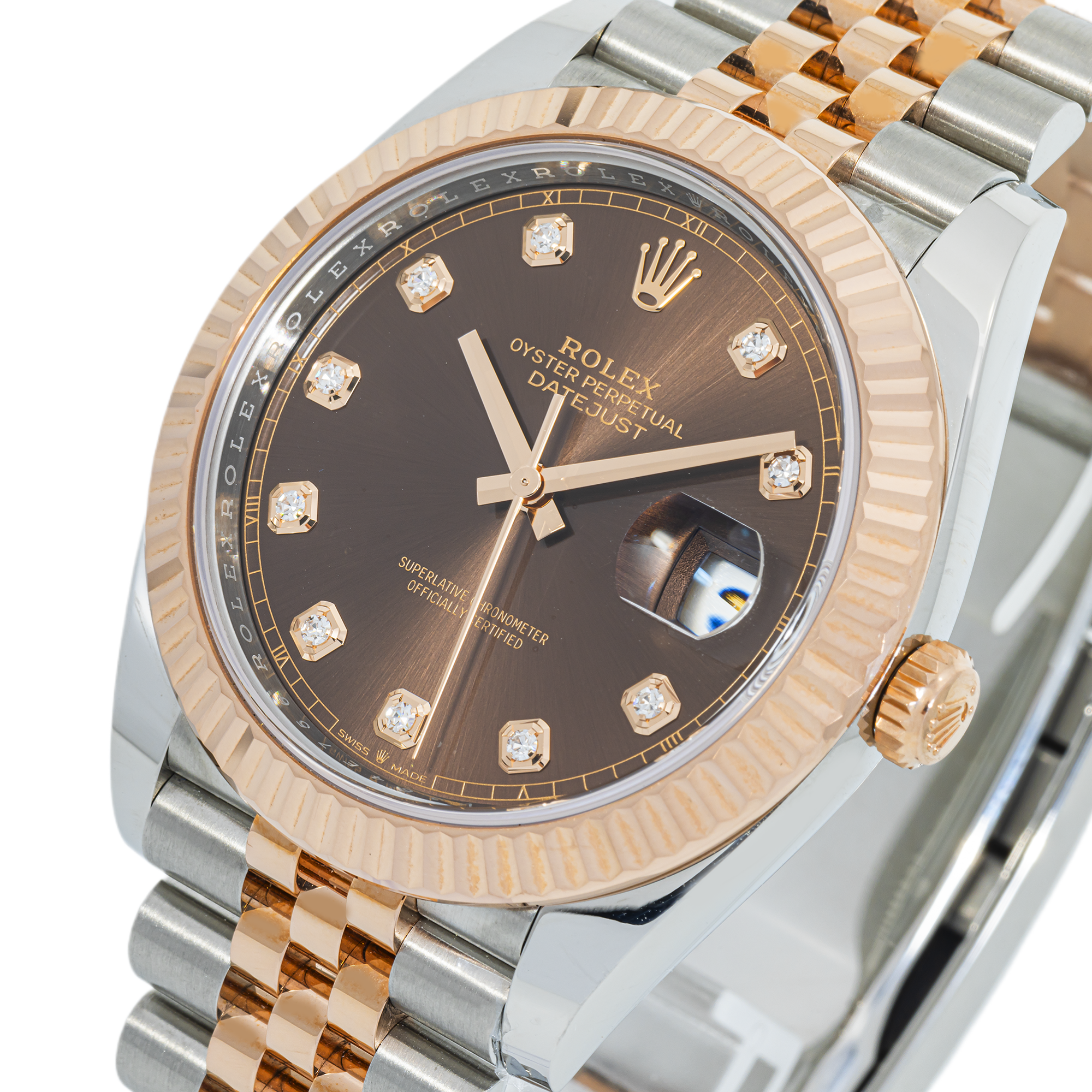 Rolex Datejust 126331 Chocolate Diamond Dial 41mm Two-Tone