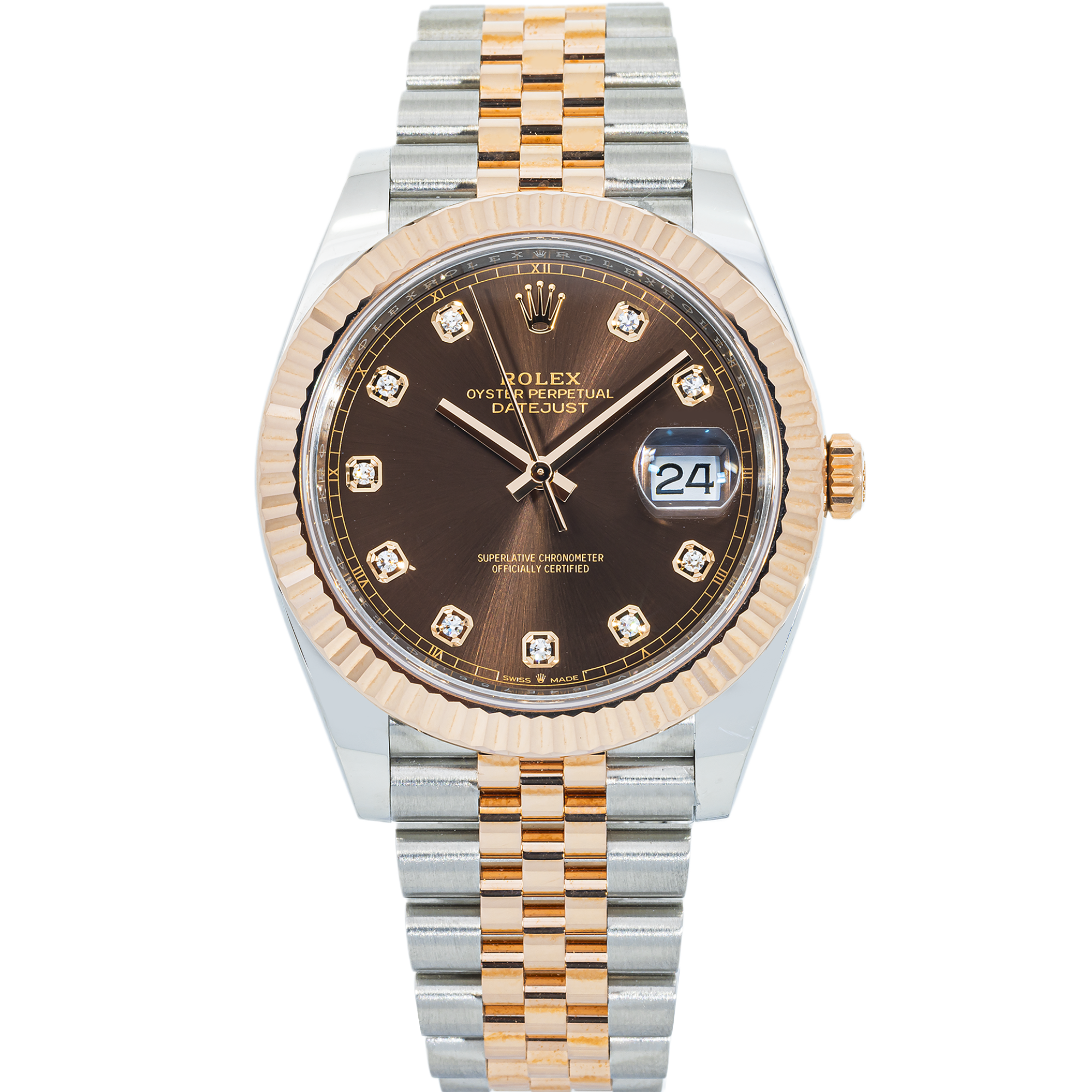 Rolex Datejust 126331 Chocolate Diamond Dial 41mm Two-Tone