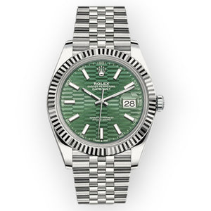 Rolex Datejust 126334 41 mm Green Motif Dial With Jubilee
