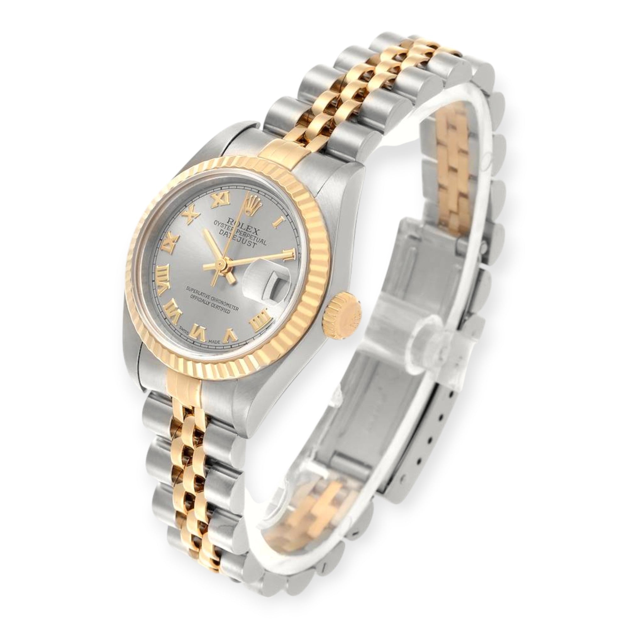 Rolex Datejust 26mm 79173 Steel Yellow Gold Silver Dial Ladies Watch-Rolex-JD Watches NY
