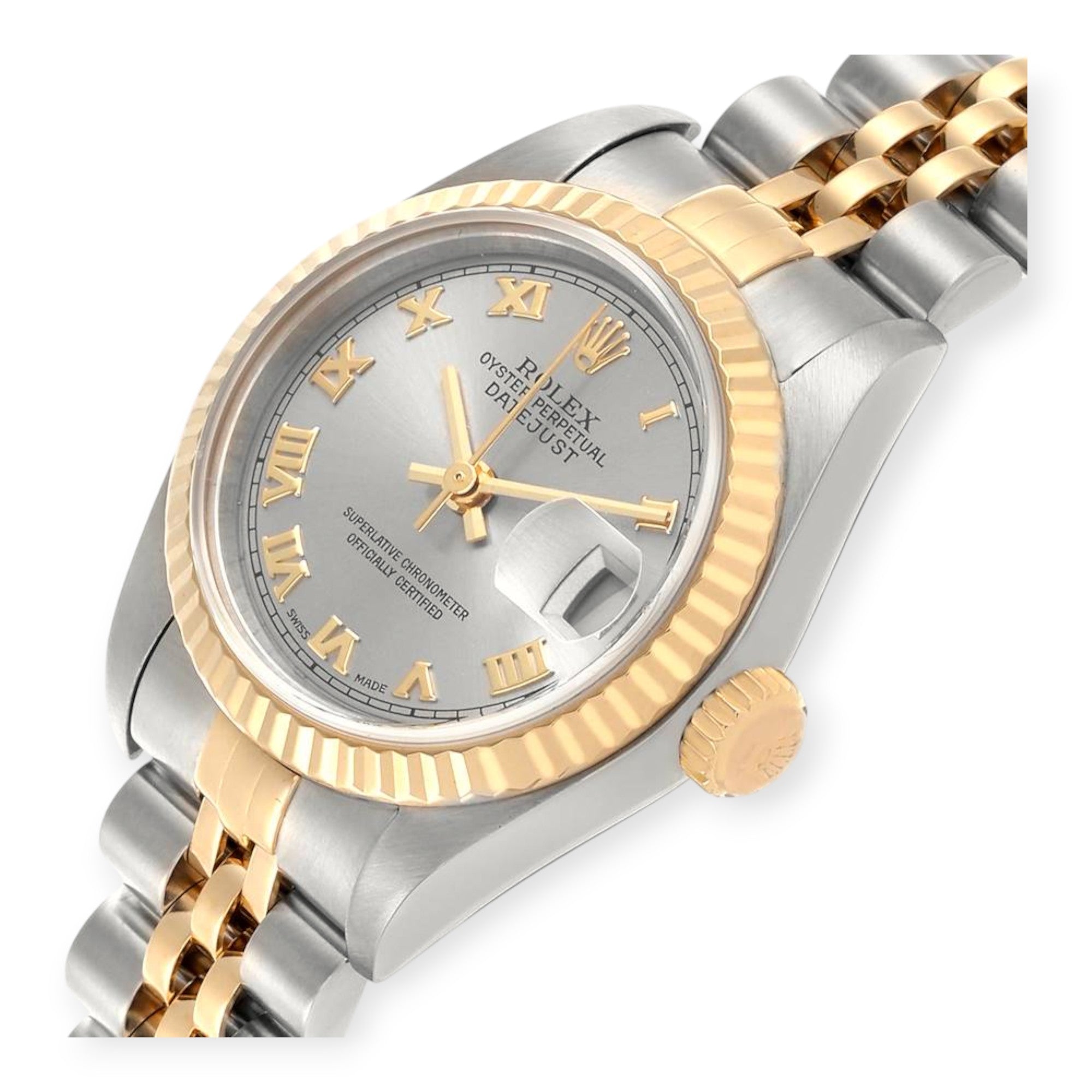 Rolex Datejust 26mm 79173 Steel Yellow Gold Silver Dial Ladies Watch-Rolex-JD Watches NY
